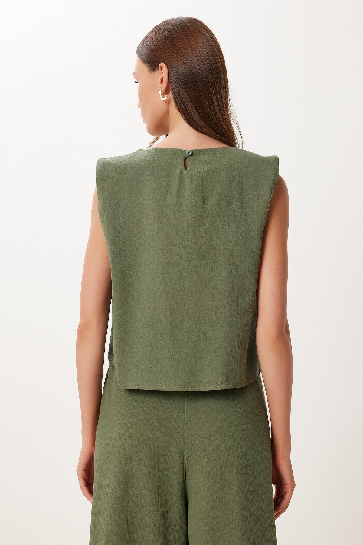 Keten Bluz Pantolon Takım HAKİ HRV0001