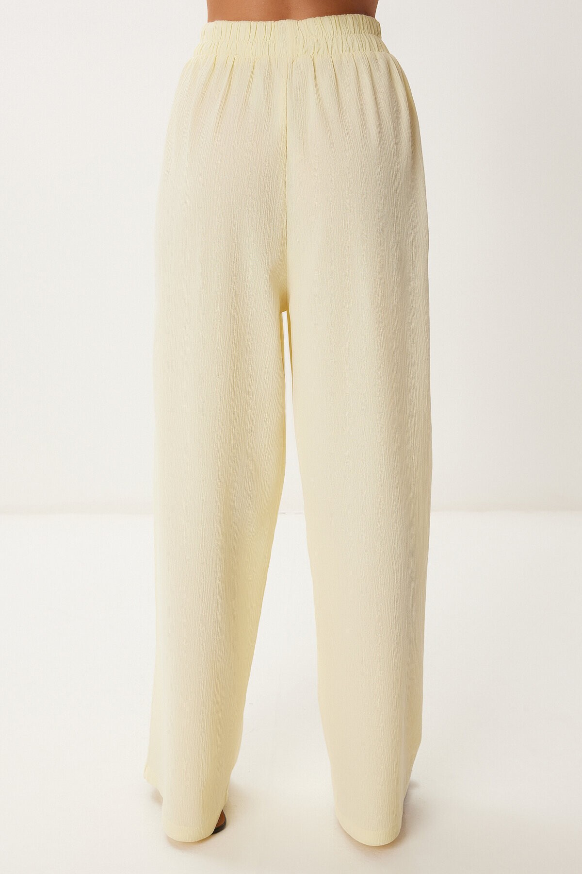Keten Bluz Pantolon Takım SARI HRV0001