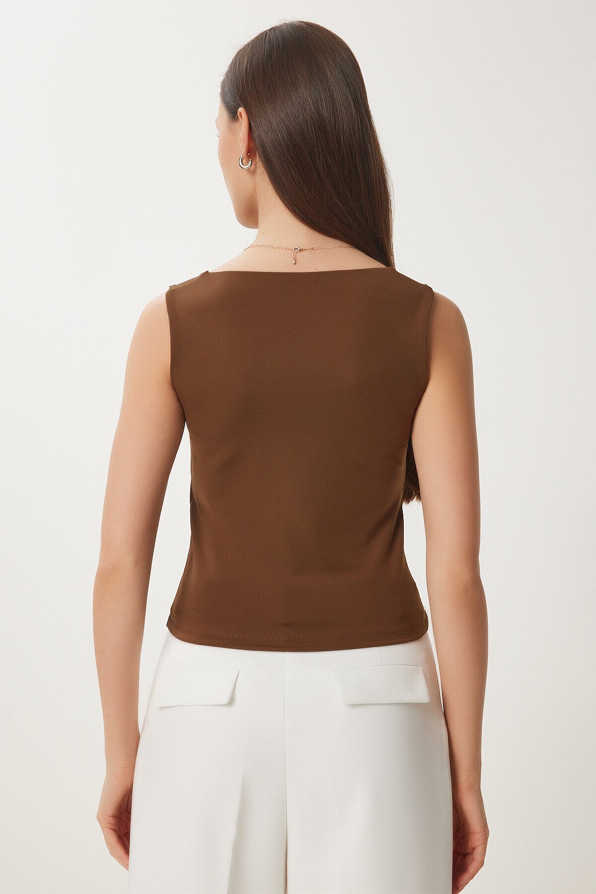 Kolsuz Sandy Bluz KAHVERENGİ LAN0029