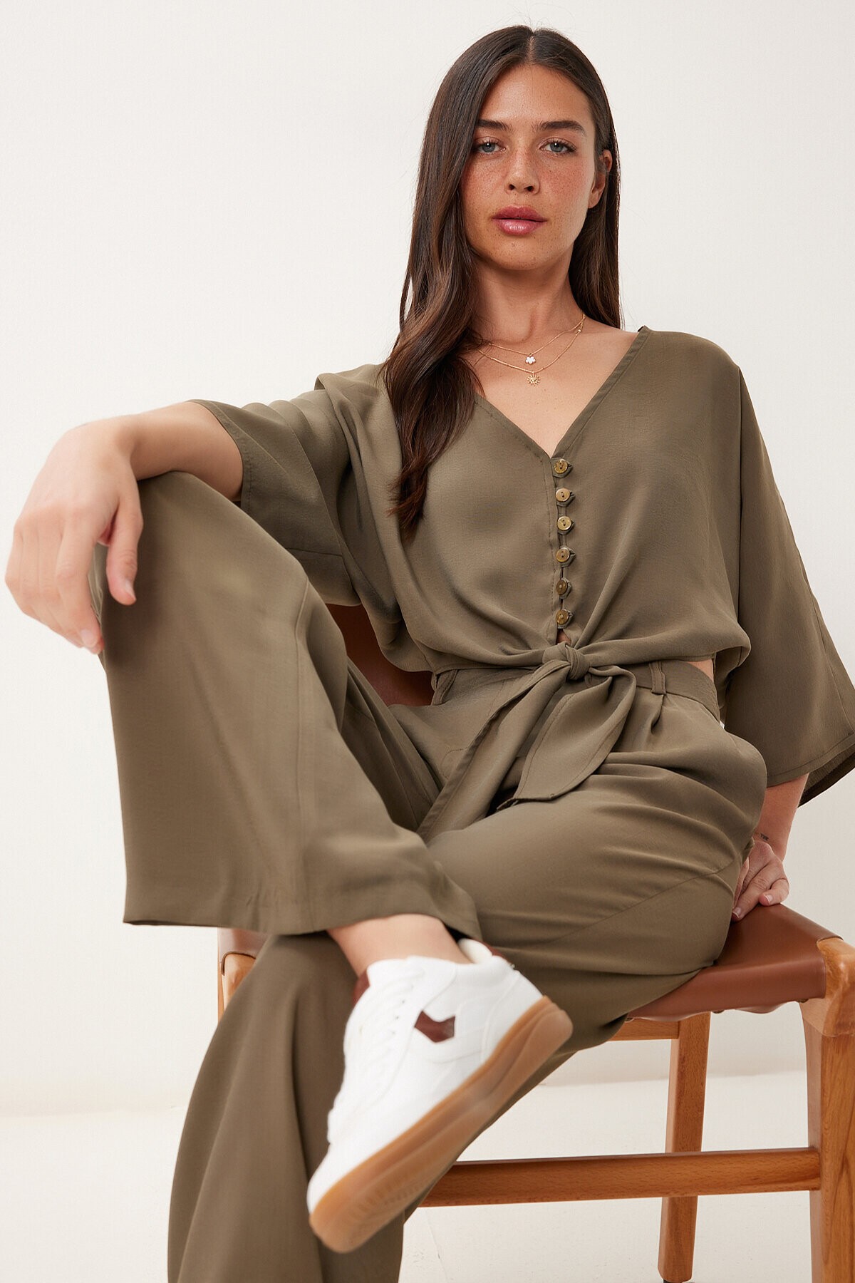 Modal Bluz Pantolon Takım HAKİ LBV0069