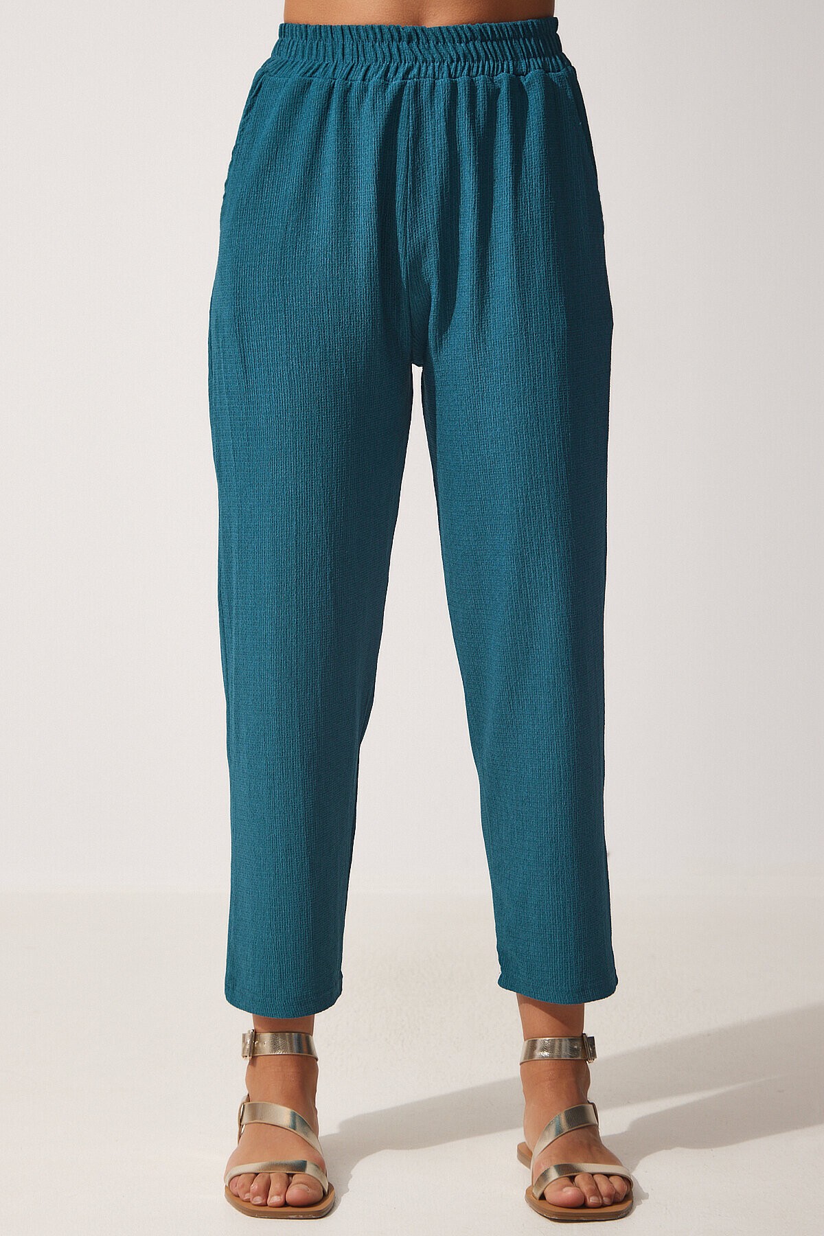 Örme Kimono Pantolon Takımı ZÜMRÜT YEŞİLİ LBY0001