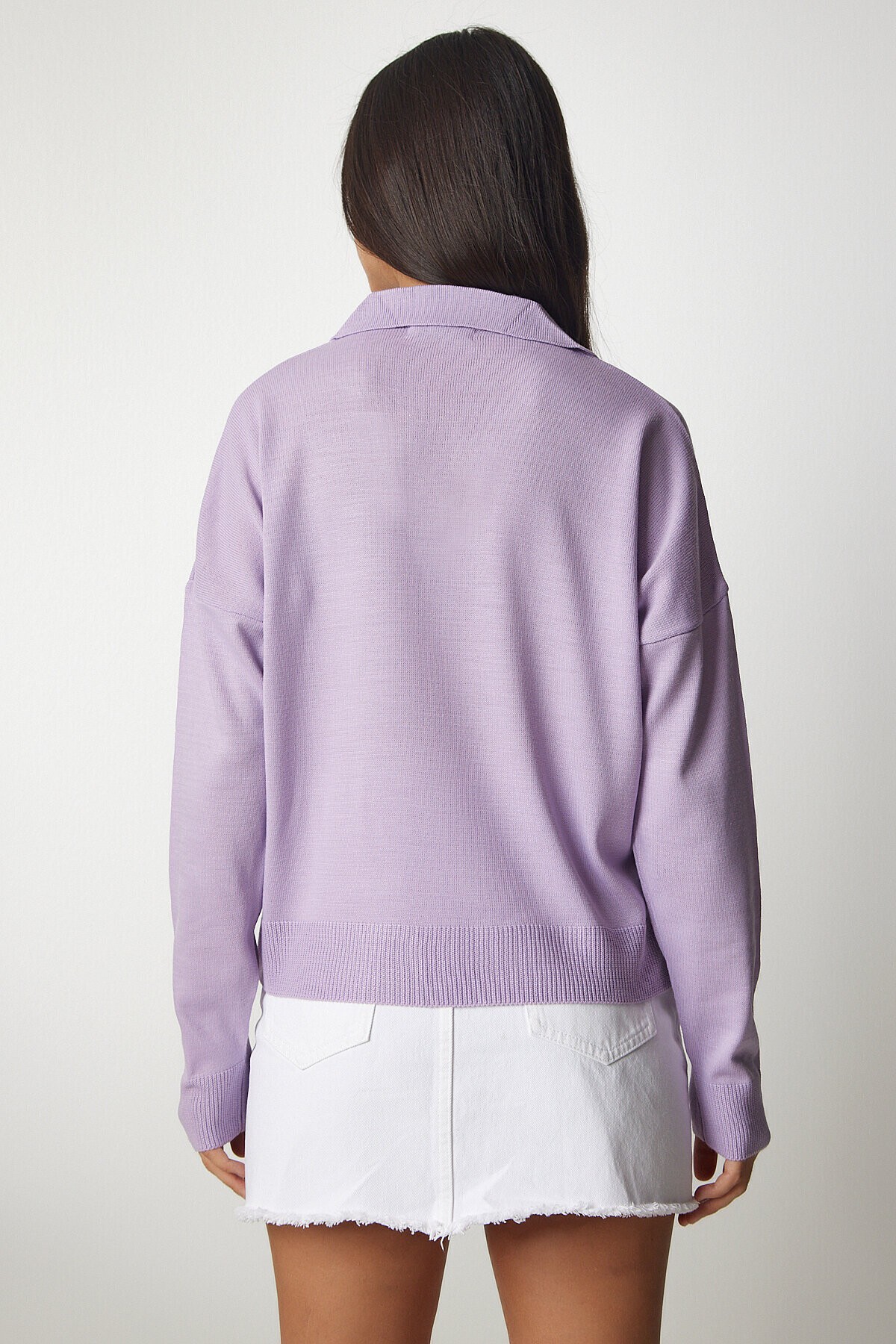 Polo Yaka Basic Kazak LİLA LBV0015