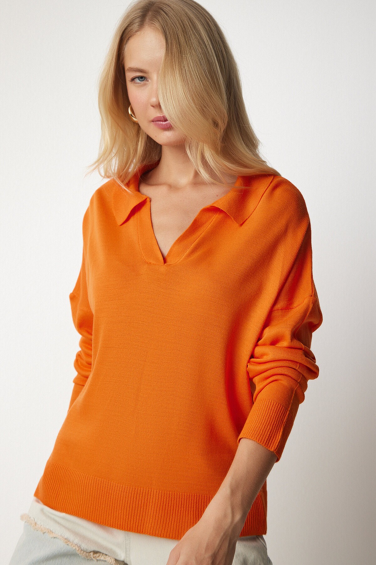 Polo Yaka Basic Kazak ORANJ LBV0015