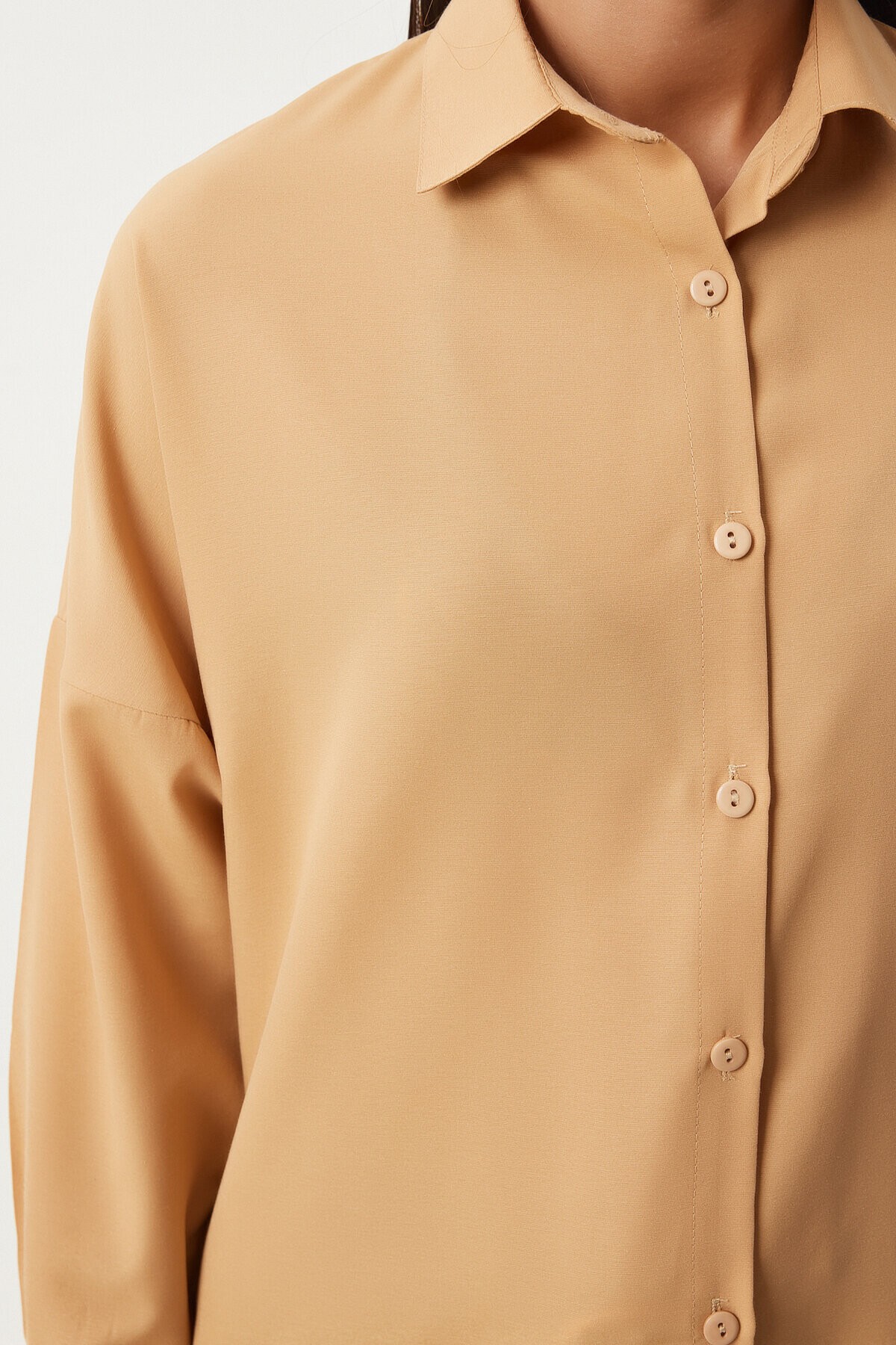 Oversize Basic Gömlek CAMEL LDD0003