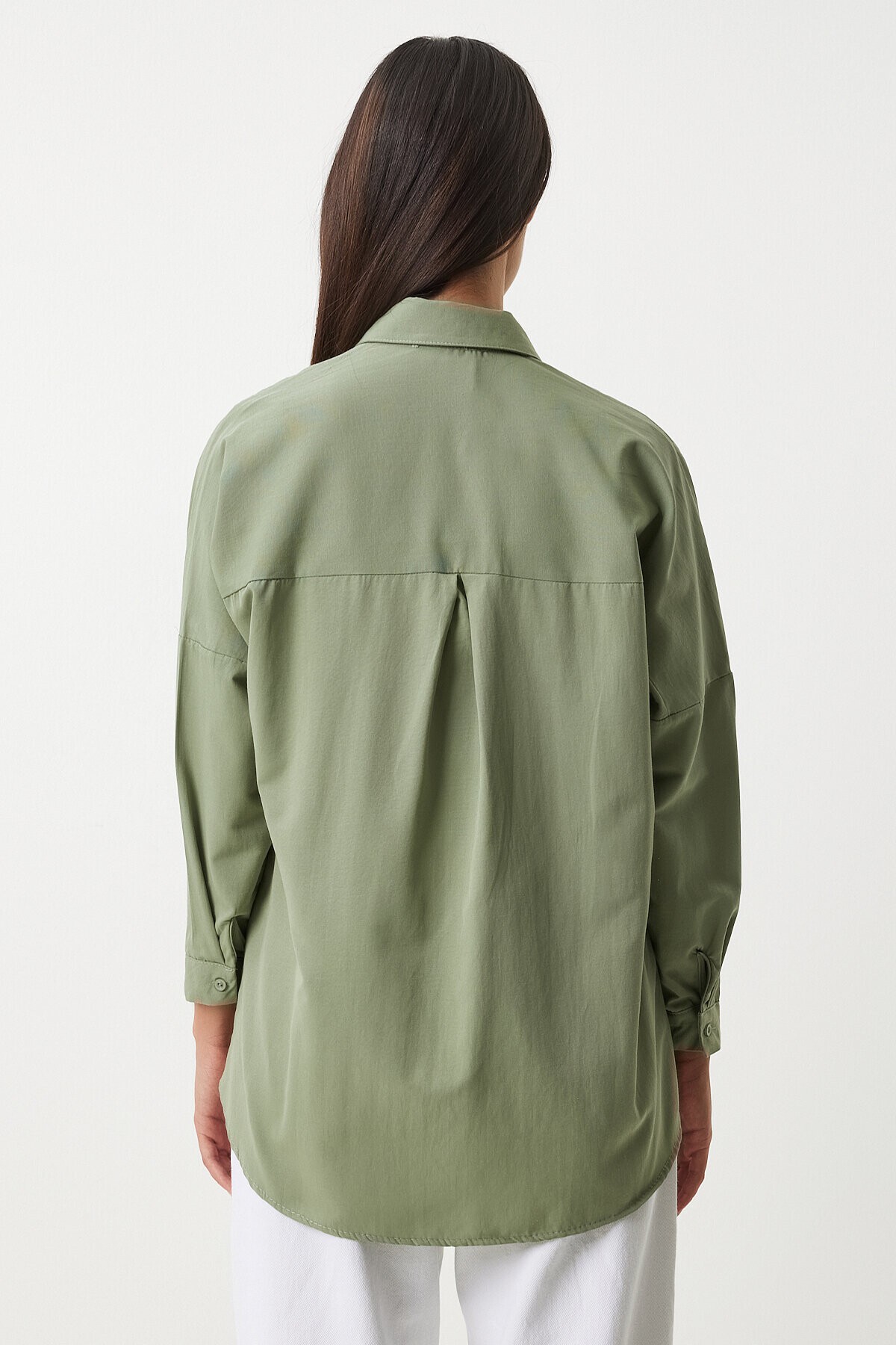 Oversize Basic Gömlek HAKİ LDD0003