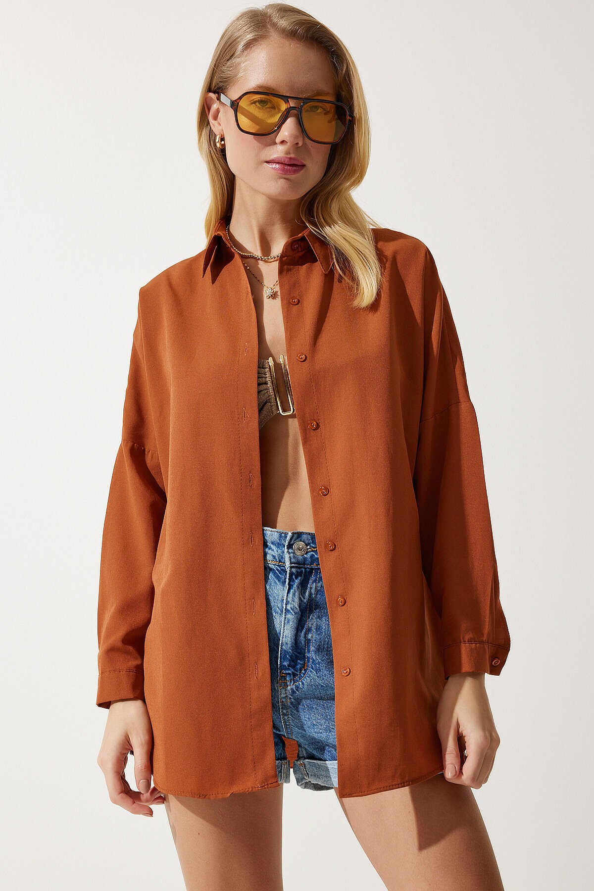Oversize Basic Gömlek TARÇIN LDD0003