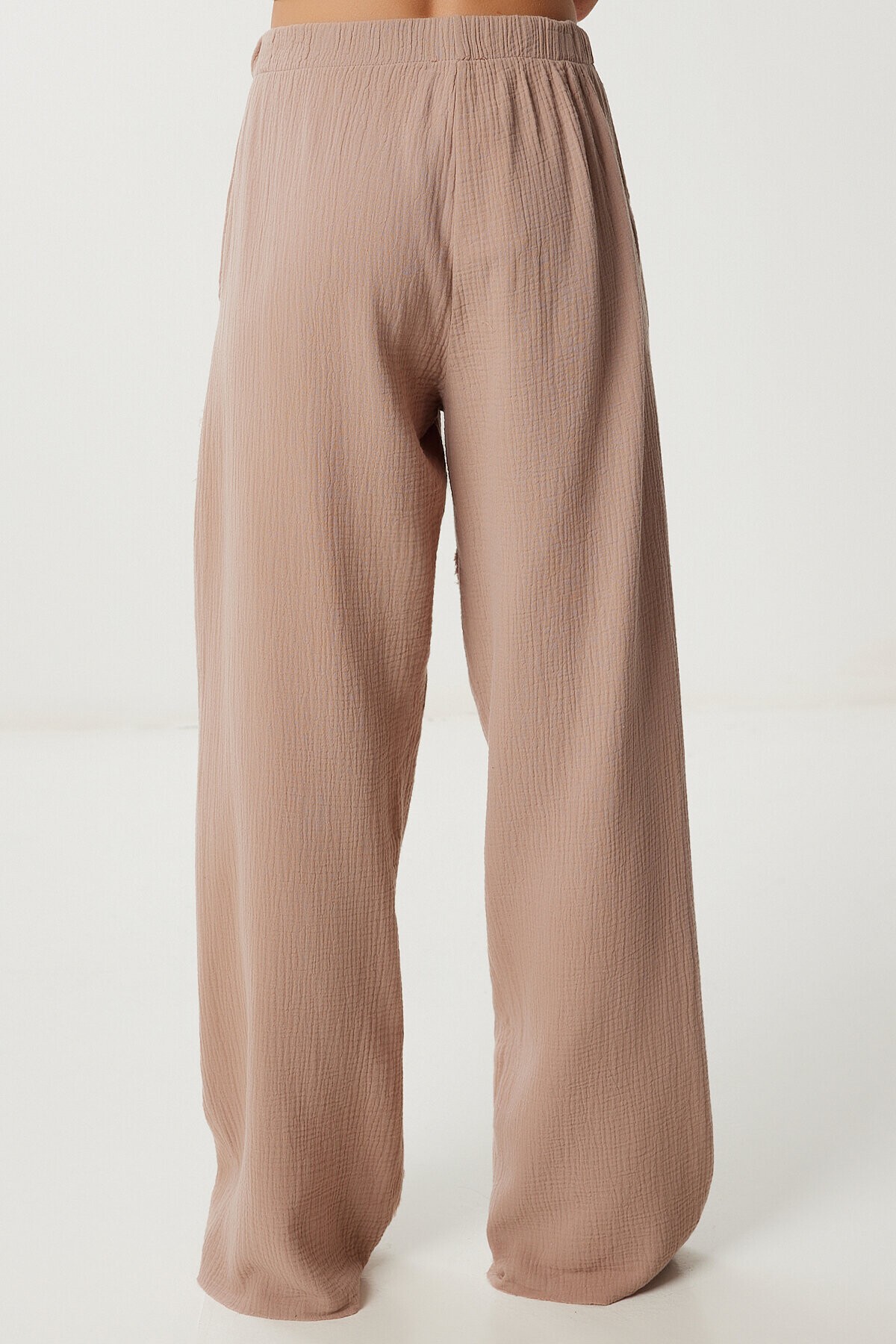 Püsküllü Müslin Pantolon VİZON LBV0064