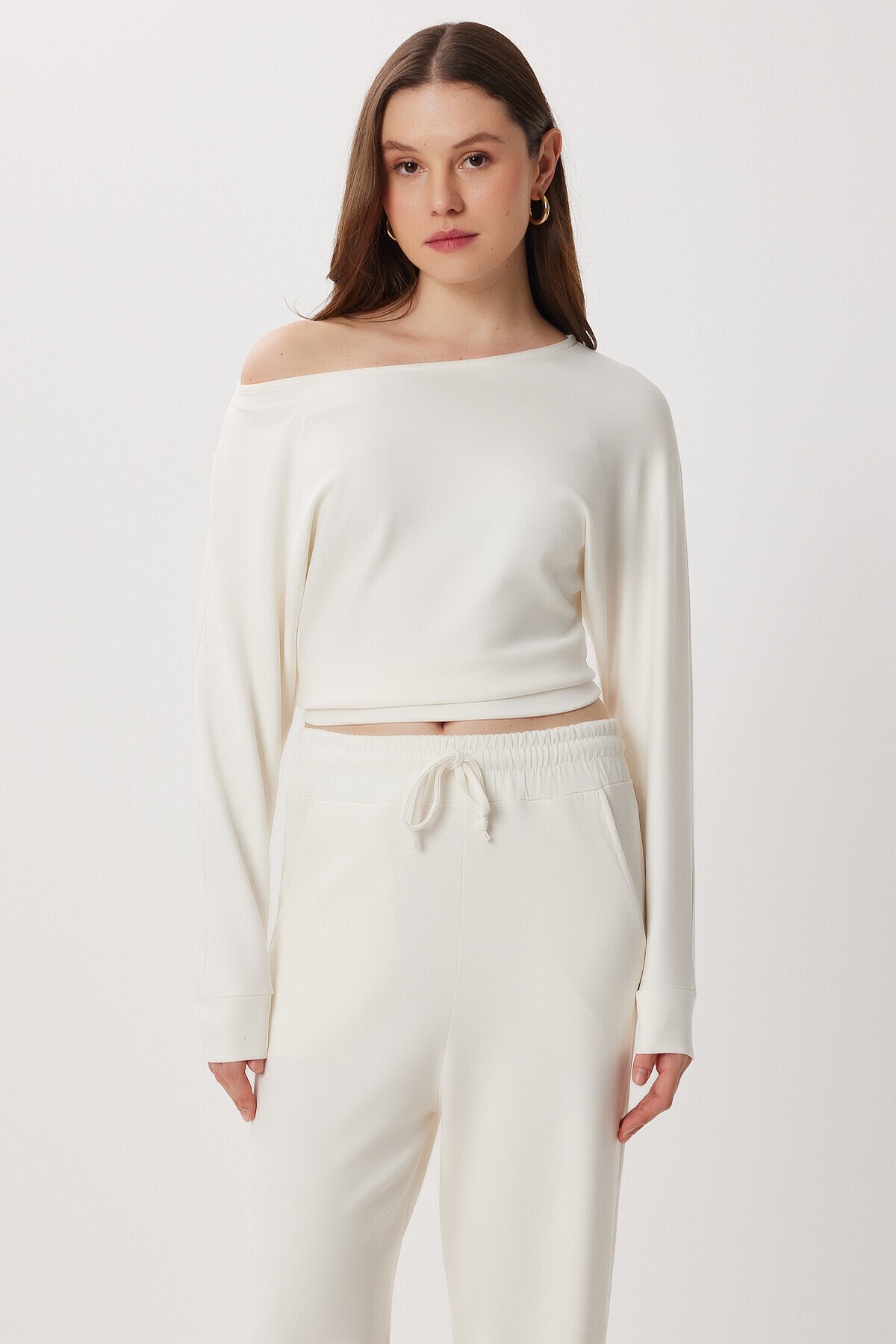 Yumuşak Modal Bluz Pantolon Takım KEMİK LCI0060