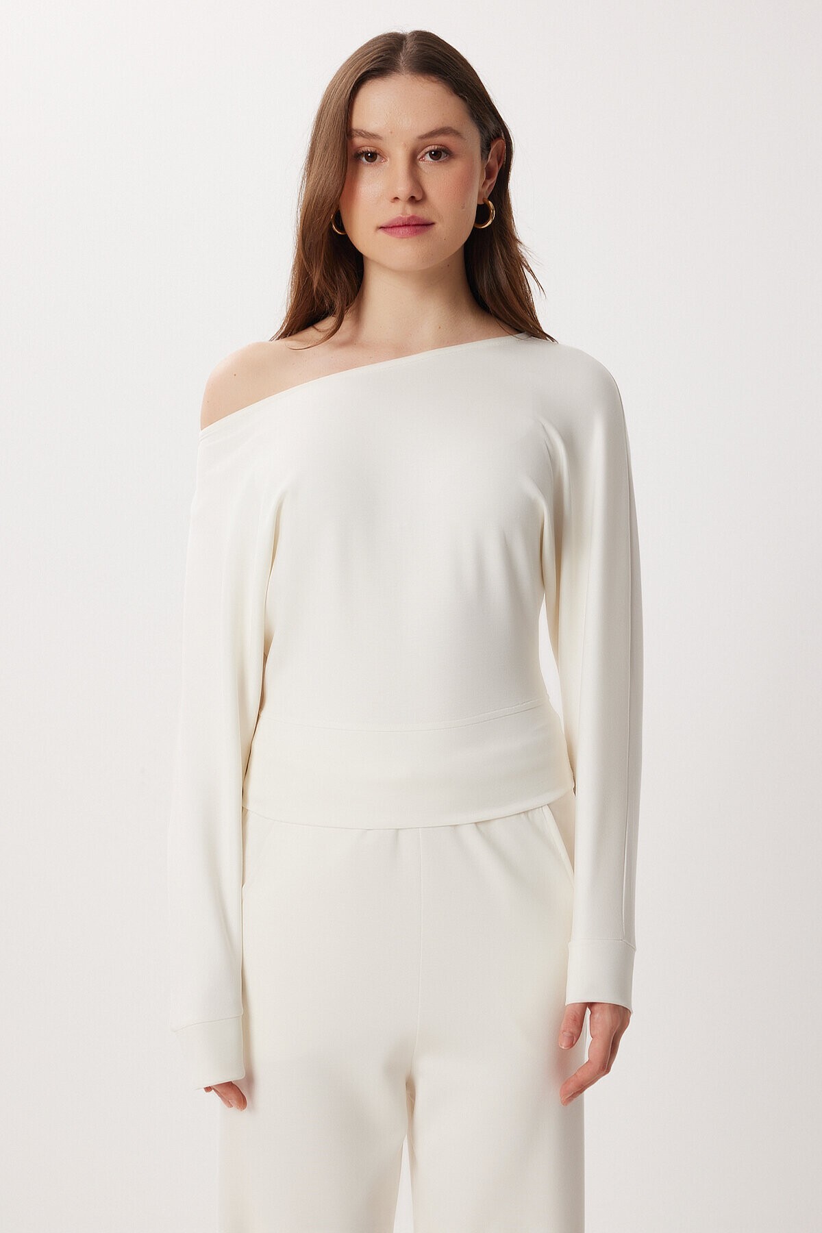 Yumuşak Modal Bluz Pantolon Takım KEMİK LCI0060