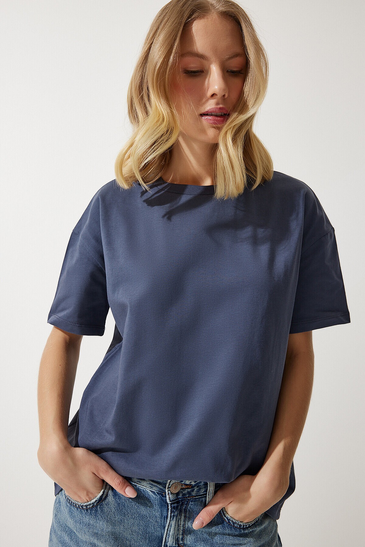 Bol Basic Pamuklu T-shirt FÜME LBP0015