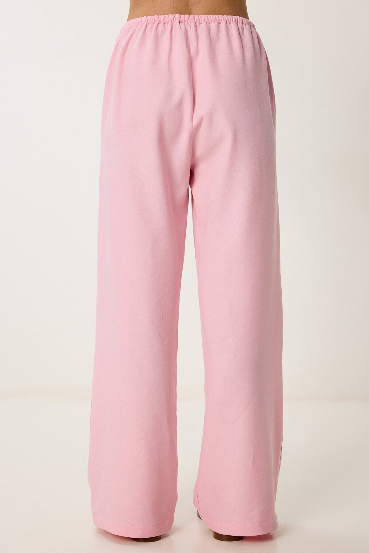 Keten Gömlek Pantolon Takım PEMBE LDP0058