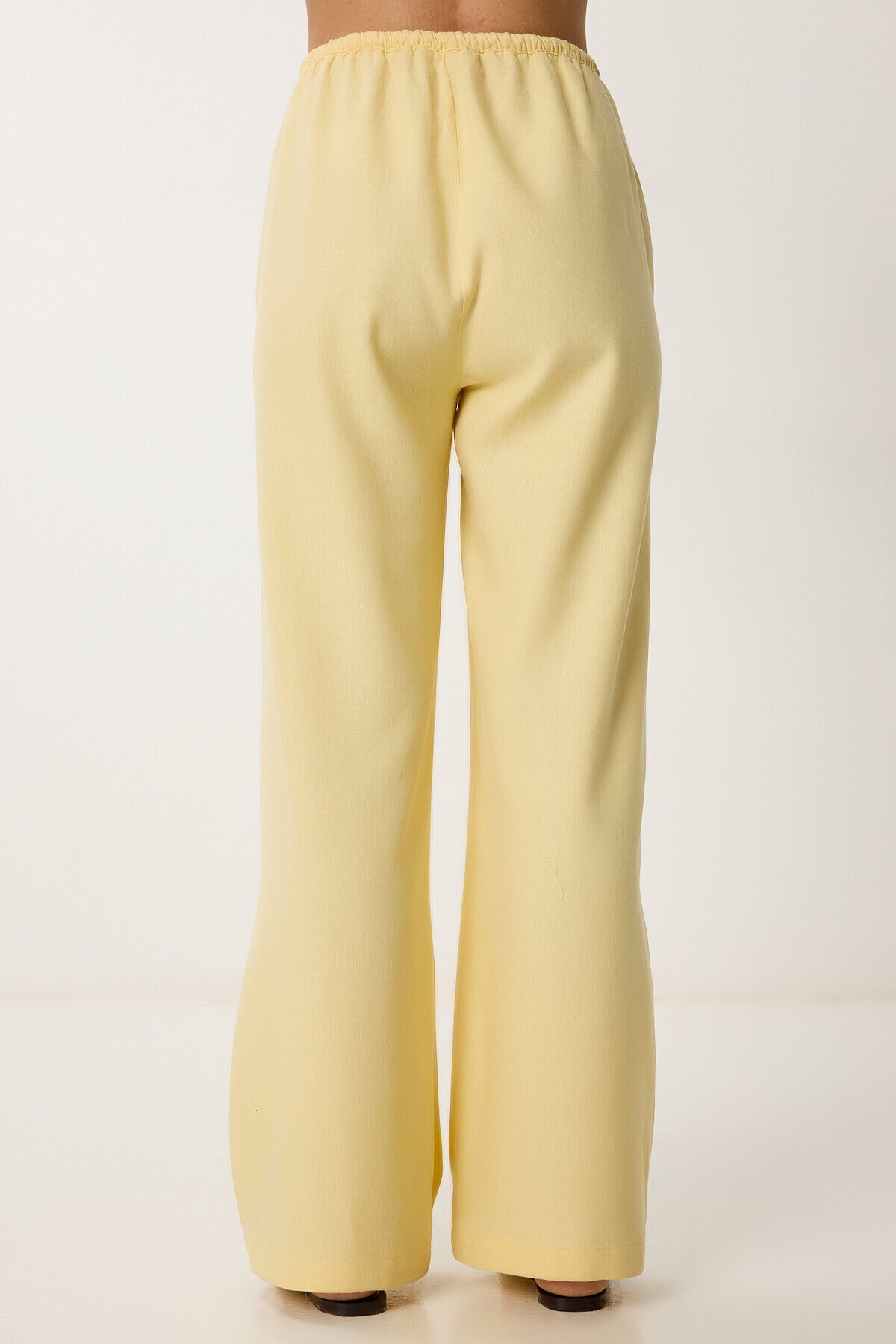 Keten Gömlek Pantolon Takım SARI LDP0058