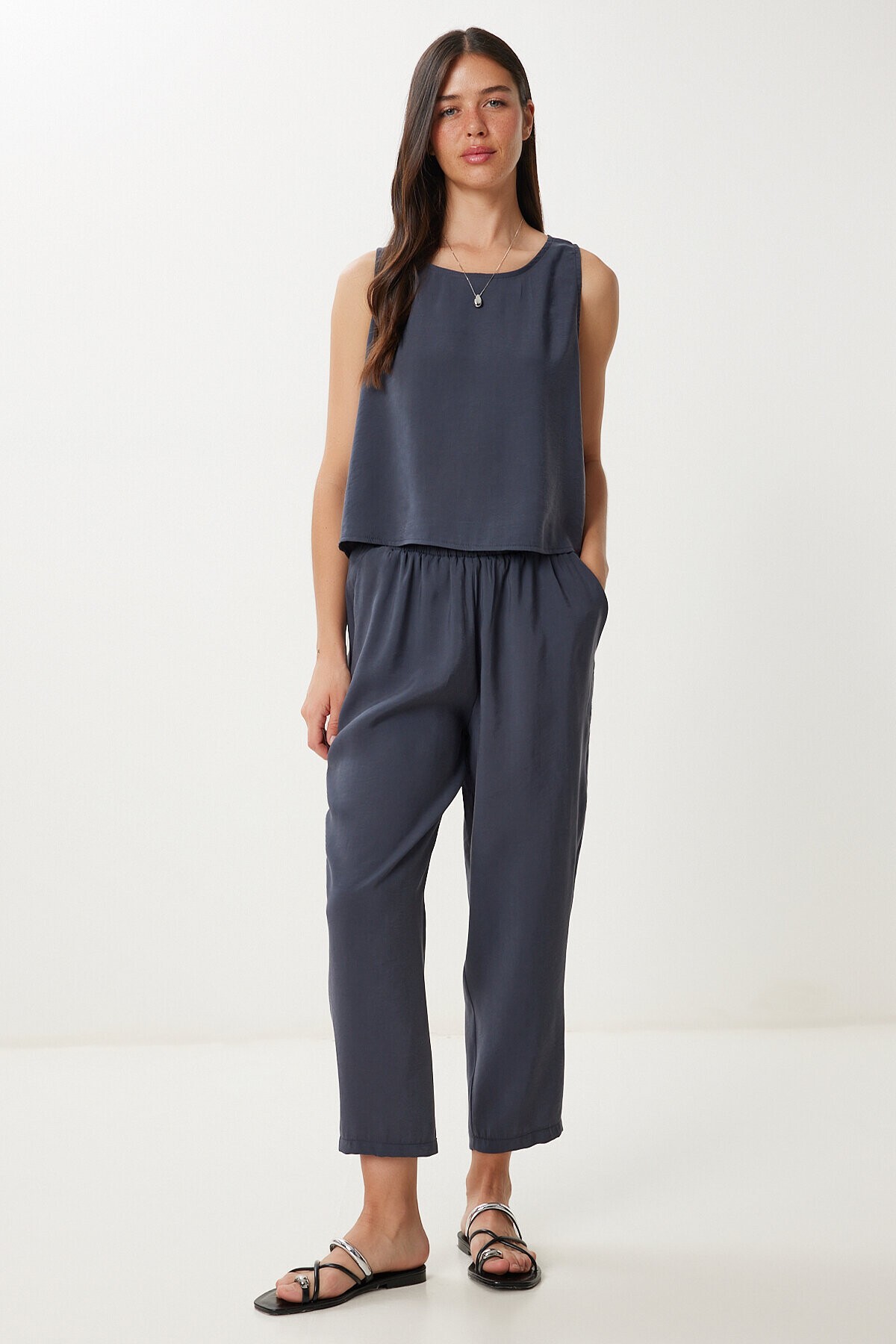 Kolsuz Bluz Pantolon Takım ANTRASİT LMC0058