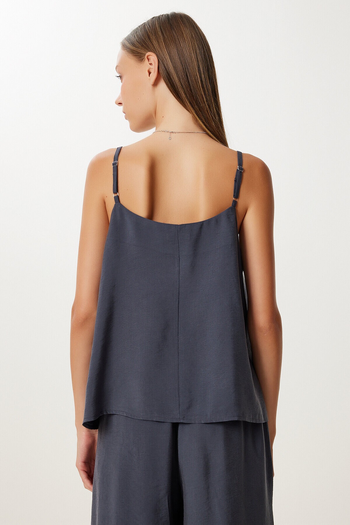 Askılı Modal Bluz Pantolon Takım ANTRASİT LMC0065