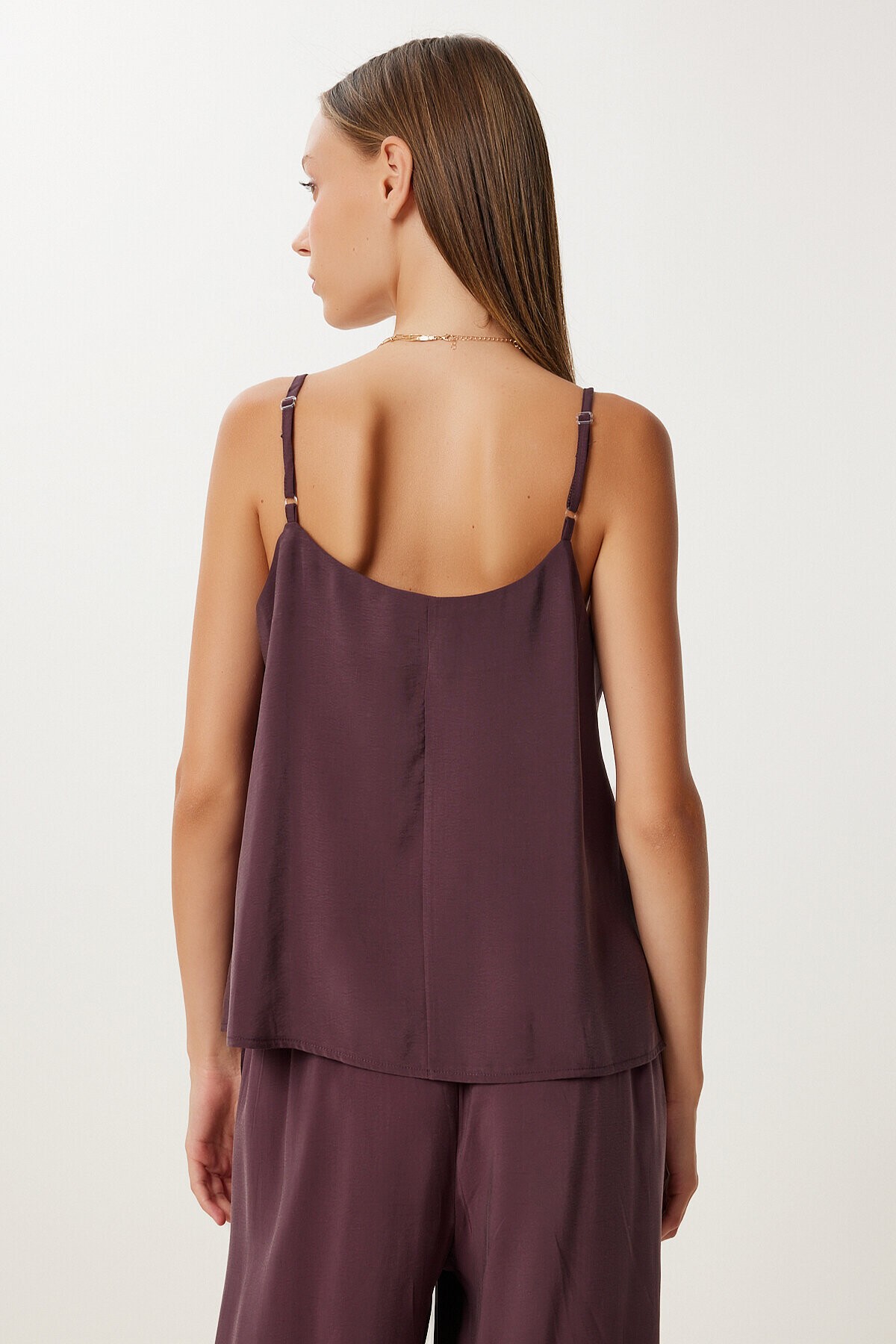 Askılı Modal Bluz Pantolon Takım MÜRDÜM LMC0065