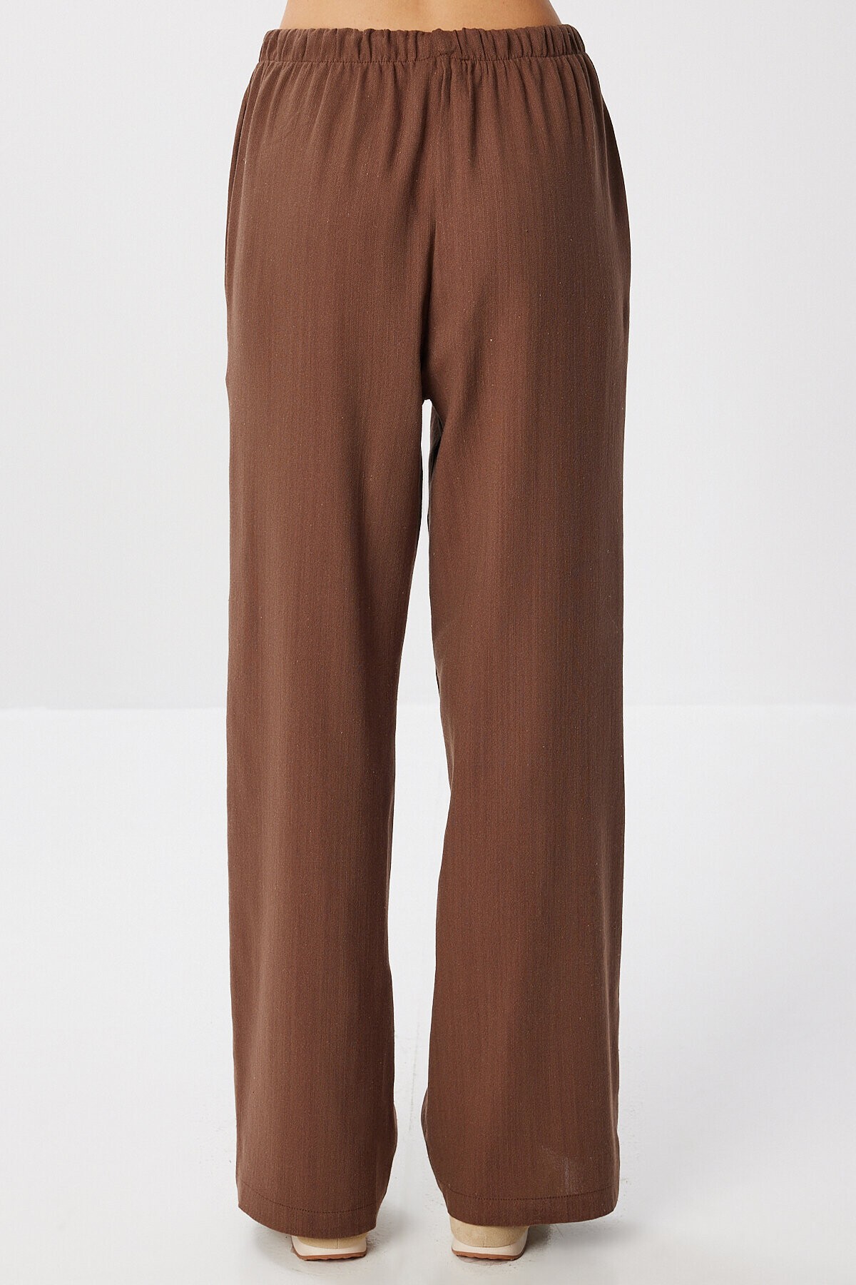 Keten Bluz Pantolon Takım KAKAO LMC0062