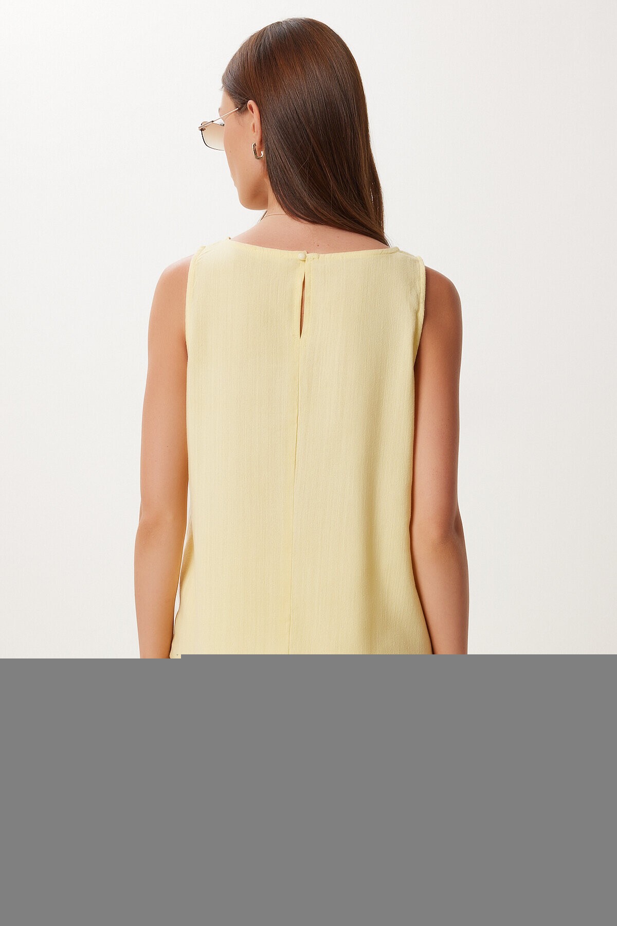 Keten Bluz Pantolon Takım SARI LMC0062