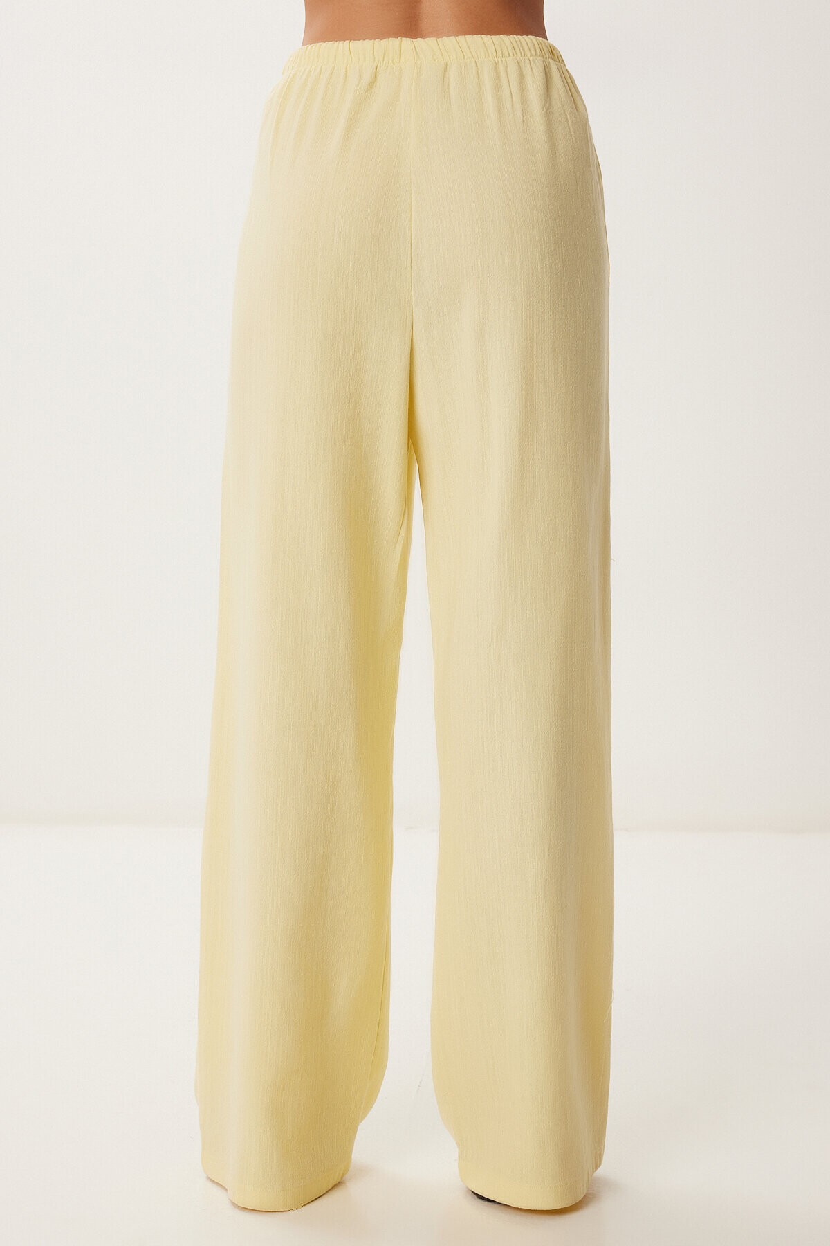 Keten Bluz Pantolon Takım SARI LMC0062