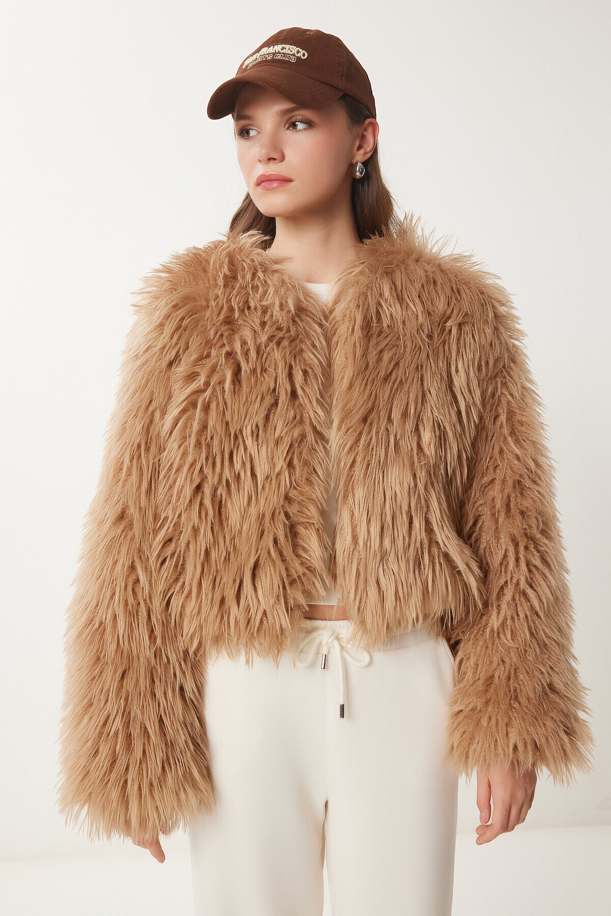 Suni Kürk Ceket CAMEL LFN0074