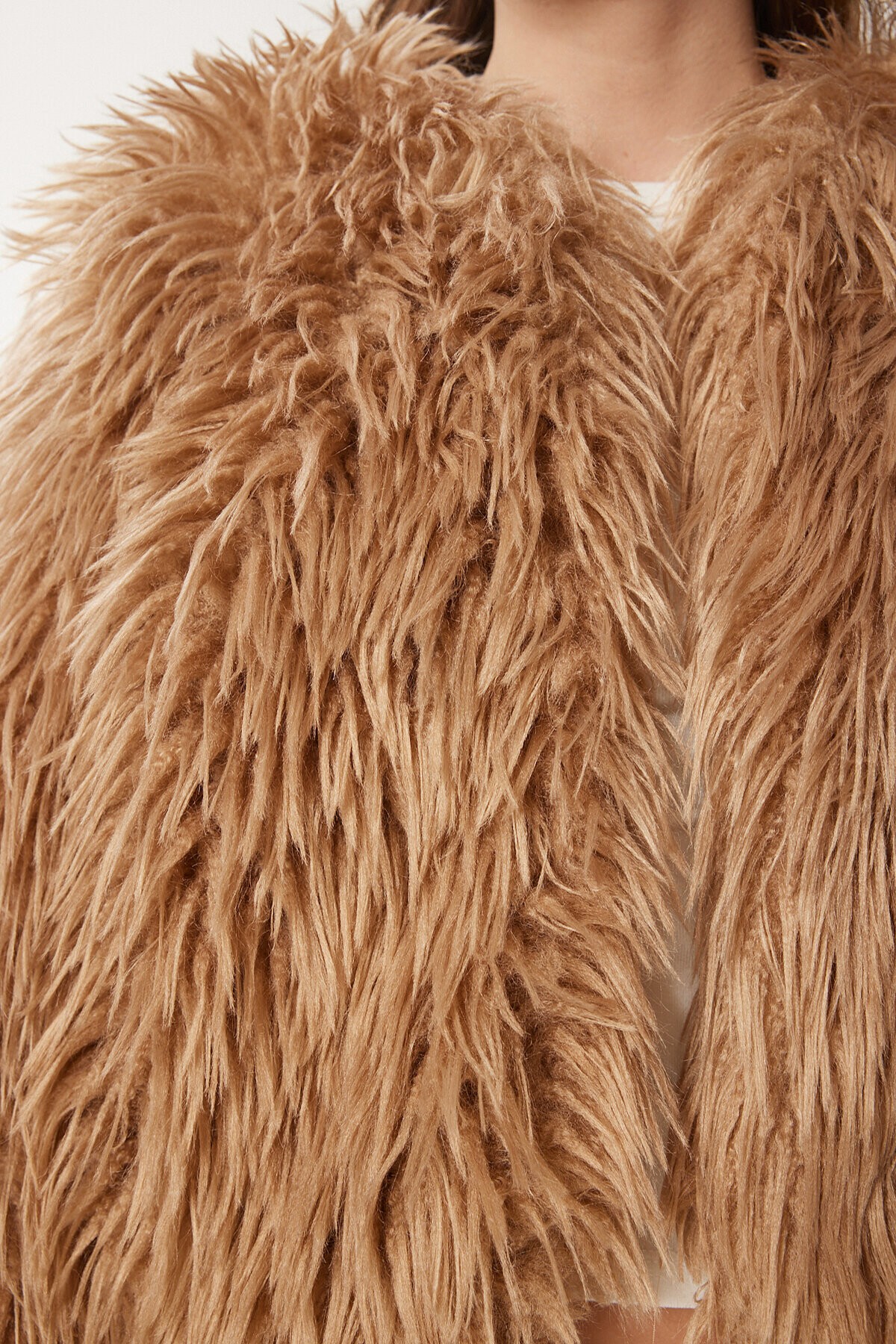 Suni Kürk Ceket CAMEL LFN0074