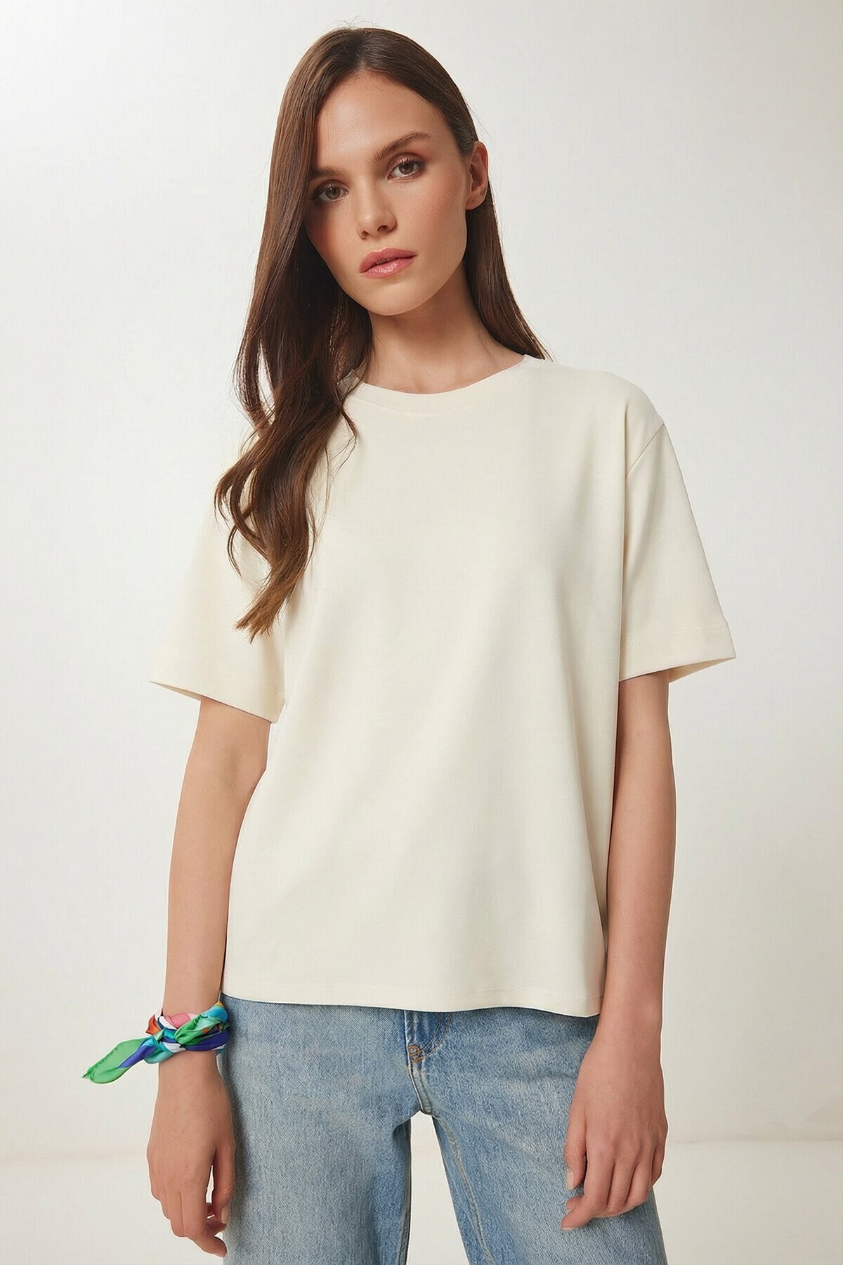 Basic Modal T-shirt KEMİK LMC0084