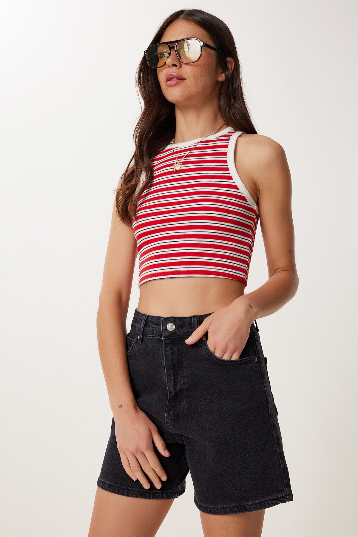 Bermuda Denim Şort SİYAH LUT0017