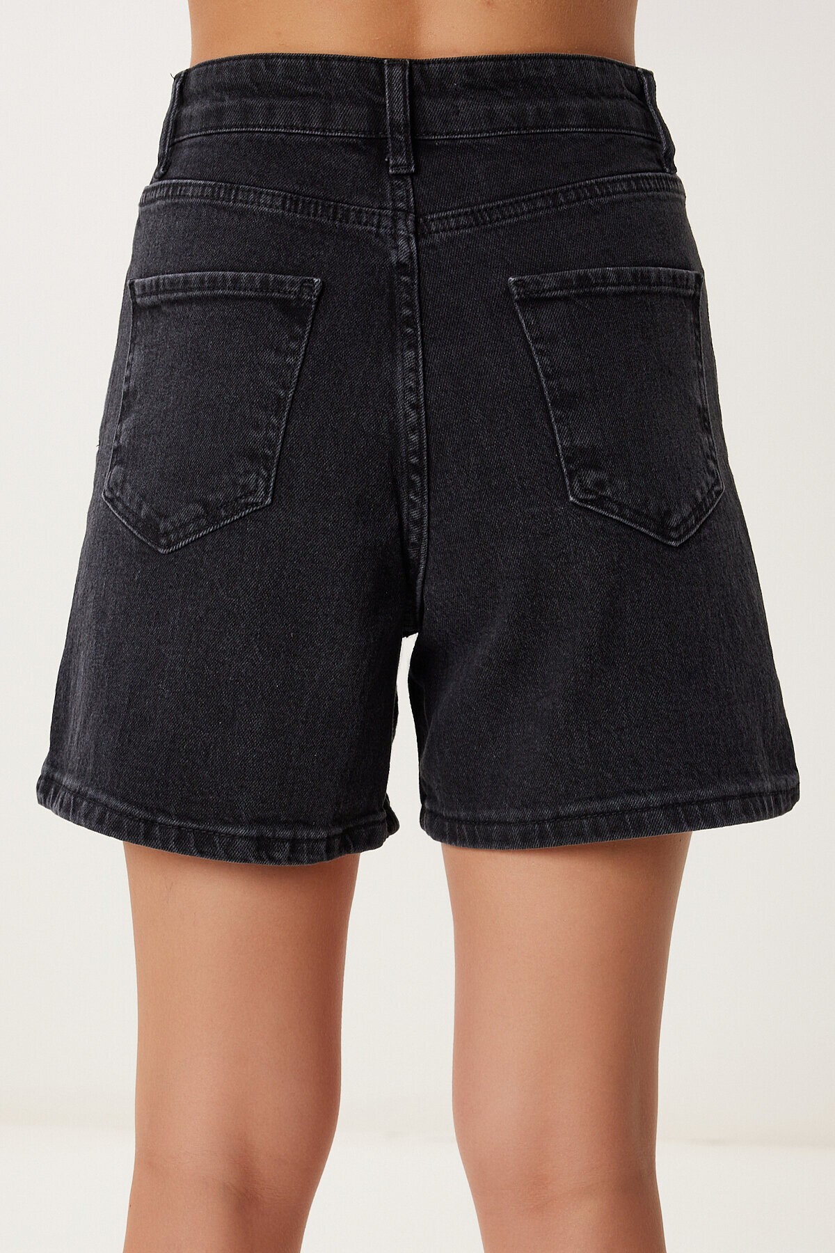 Bermuda Denim Şort SİYAH LUT0017