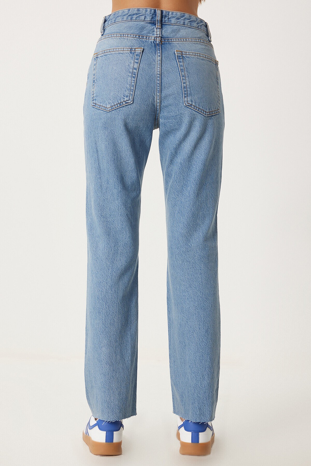 Orta Bel Straight Jeans AÇIK MAVİ LUT0010