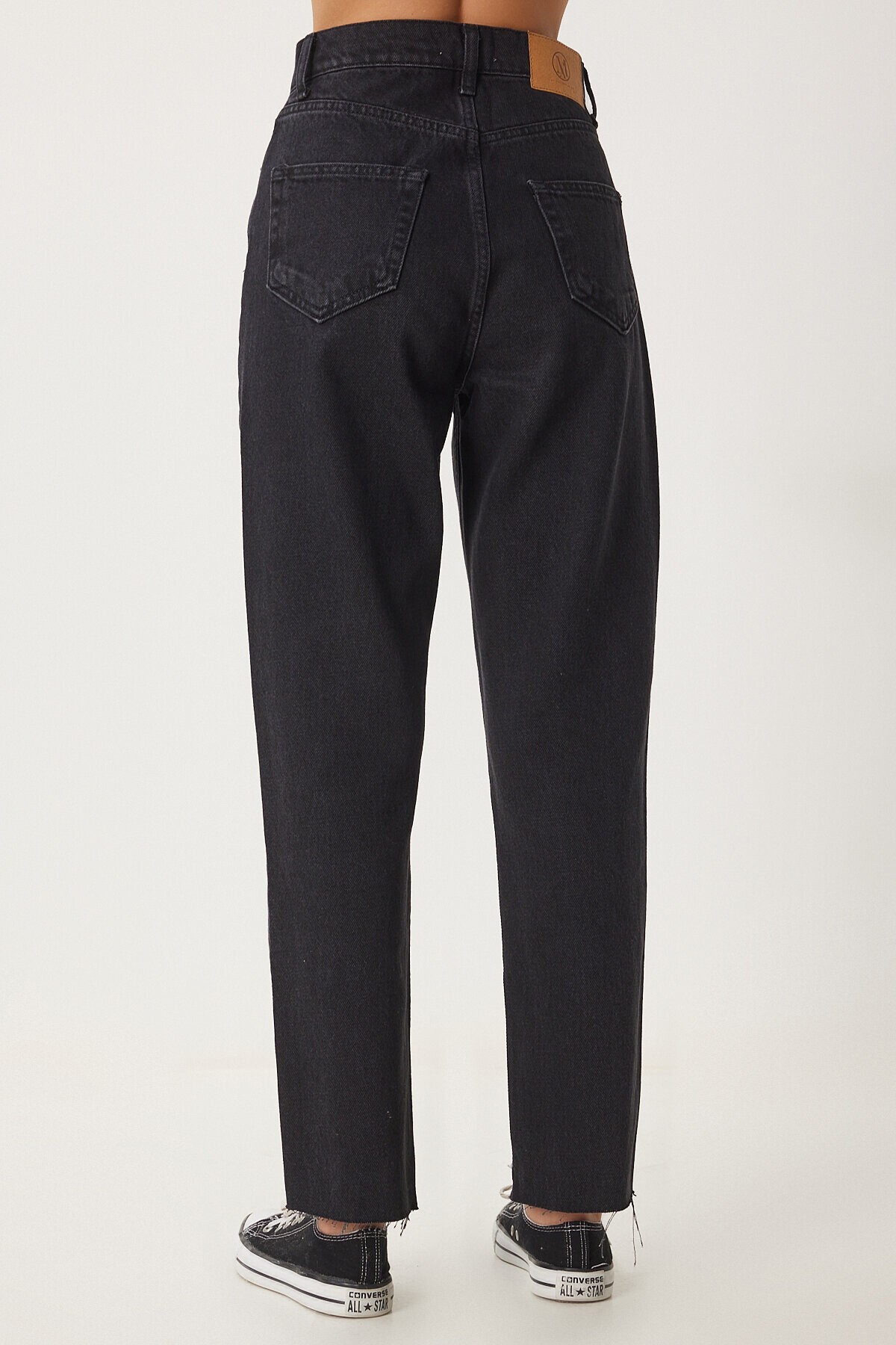 Orta Bel Straight Jeans SİYAH LUT0011