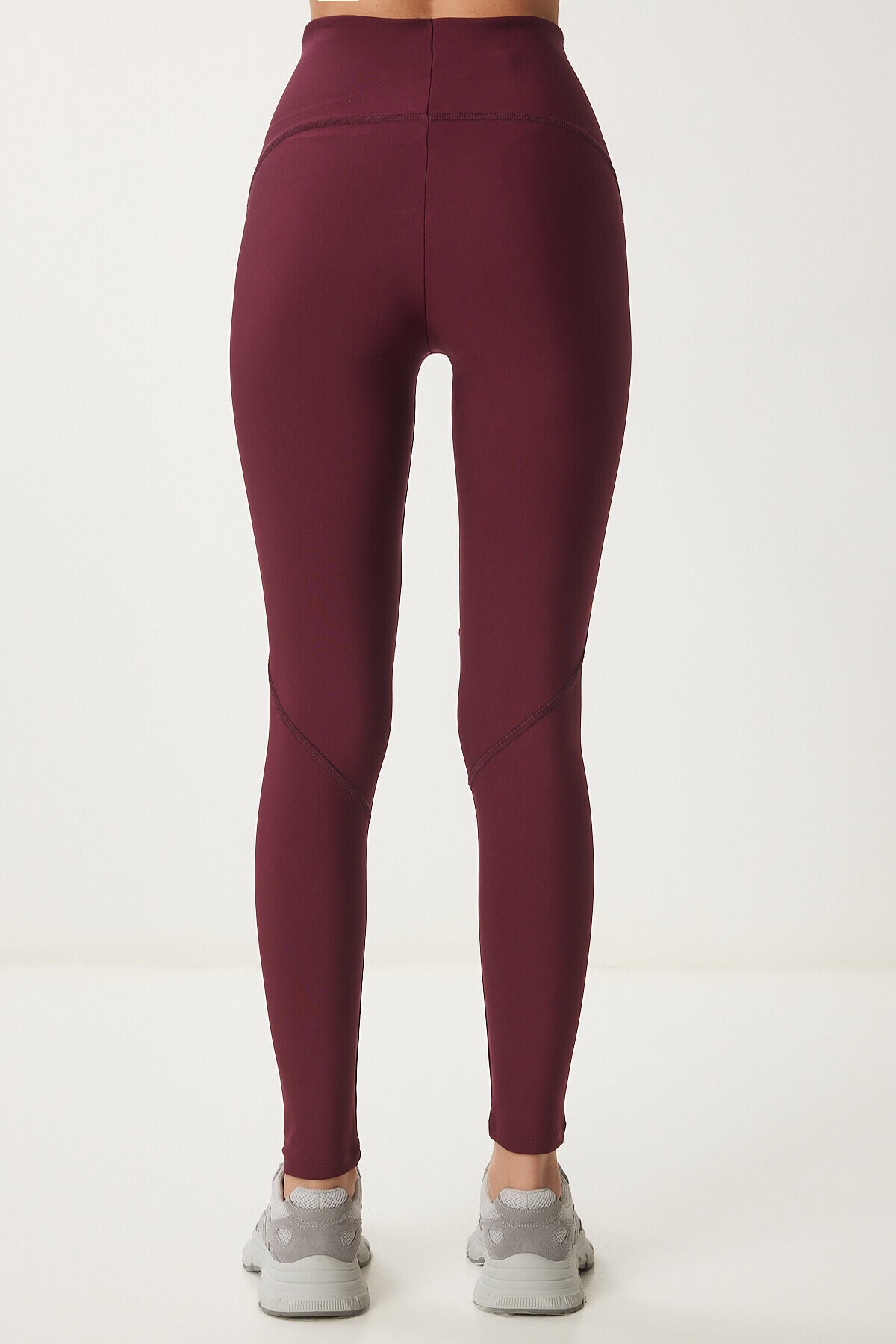 Toparlayıcı Örme Spor Tayt BORDO LVX0006