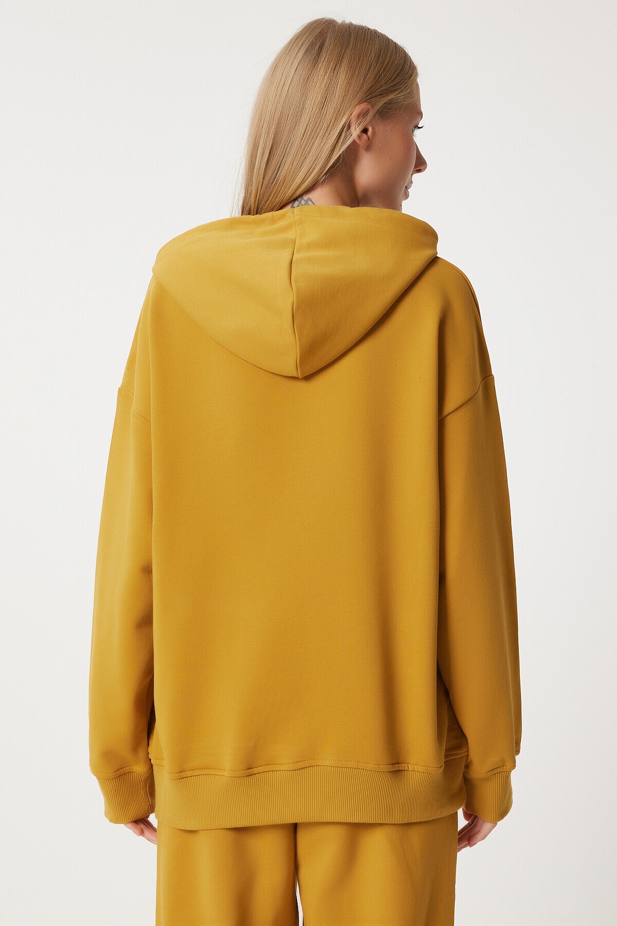 Kapüşonlu Sweatshirt Jogger Oversize Örme Eşofman Takımı HARDAL LPYS003