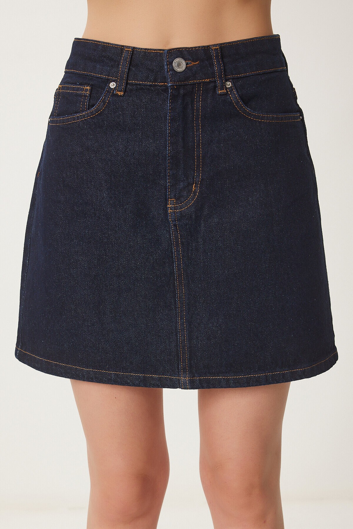 Mini Denim Etek KOYU MAVİ LOK0007