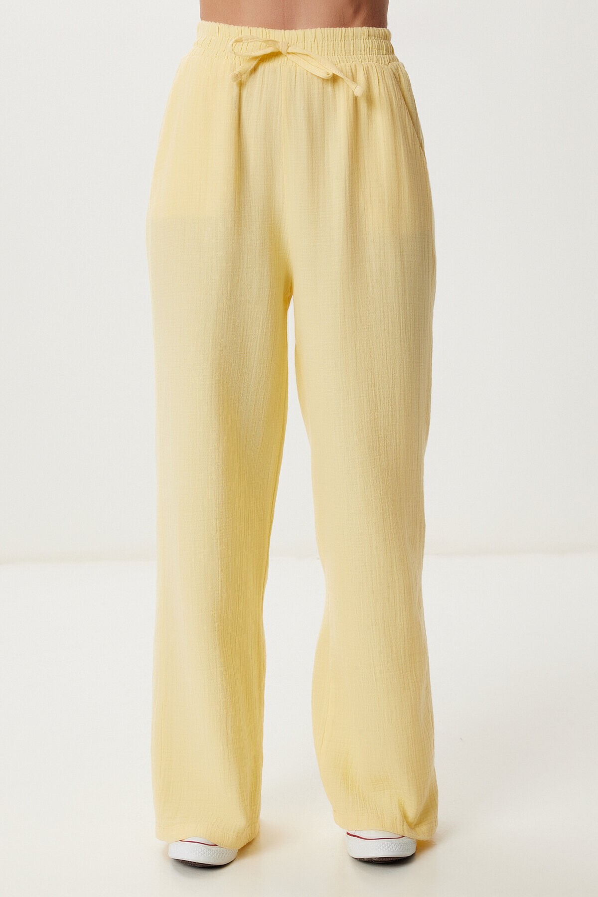 Oversize Müslin Gömlek Pantolon Takım SARI LSA0014
