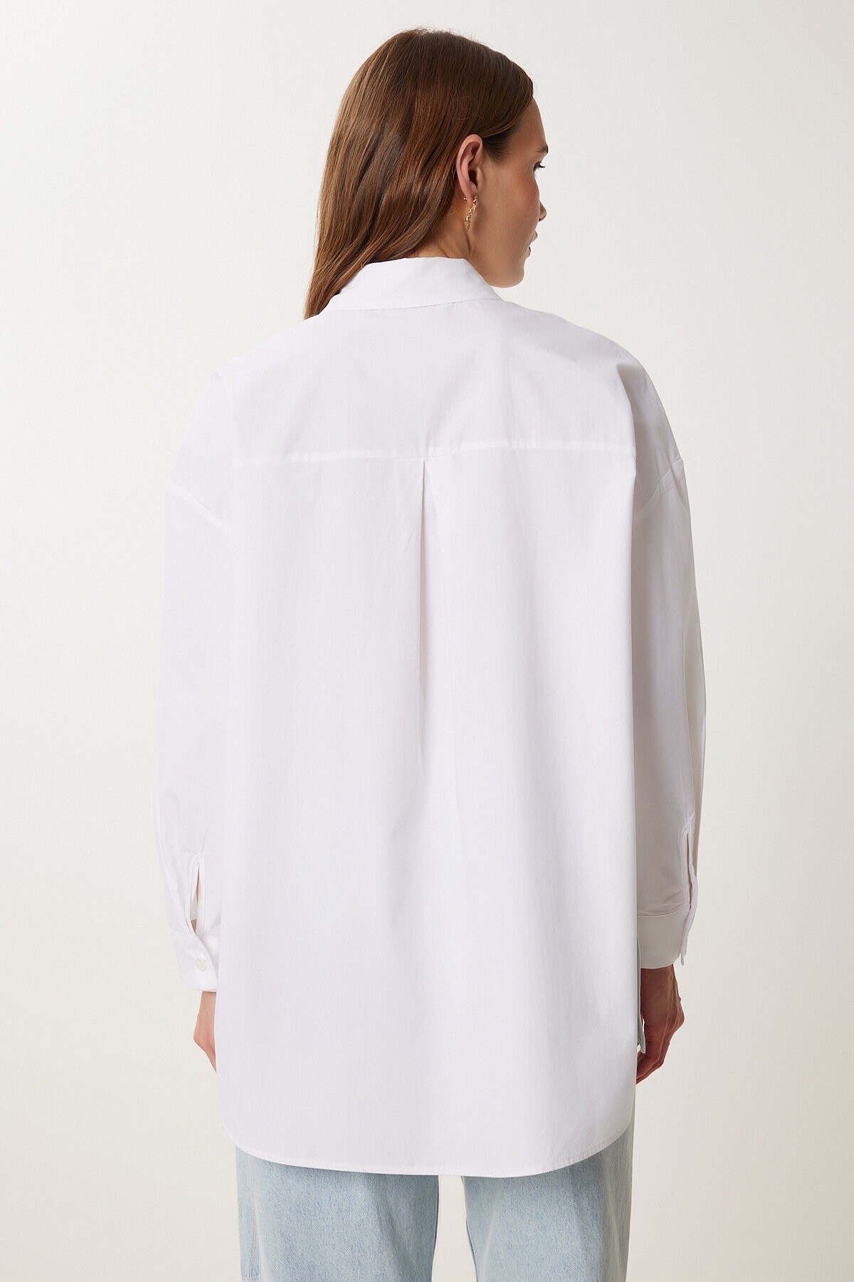 Oversize Poplin Gömlek EKRU LWF0041