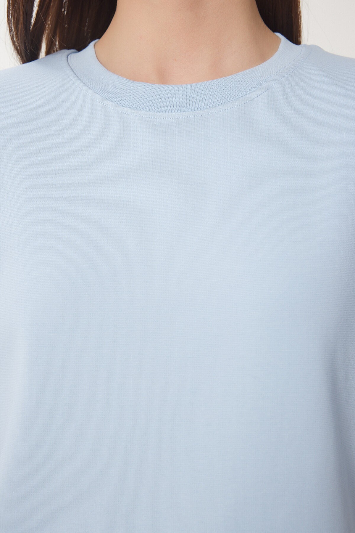 Vatkalı İnterlok Tshirt GÖK MAVİ LUS0085