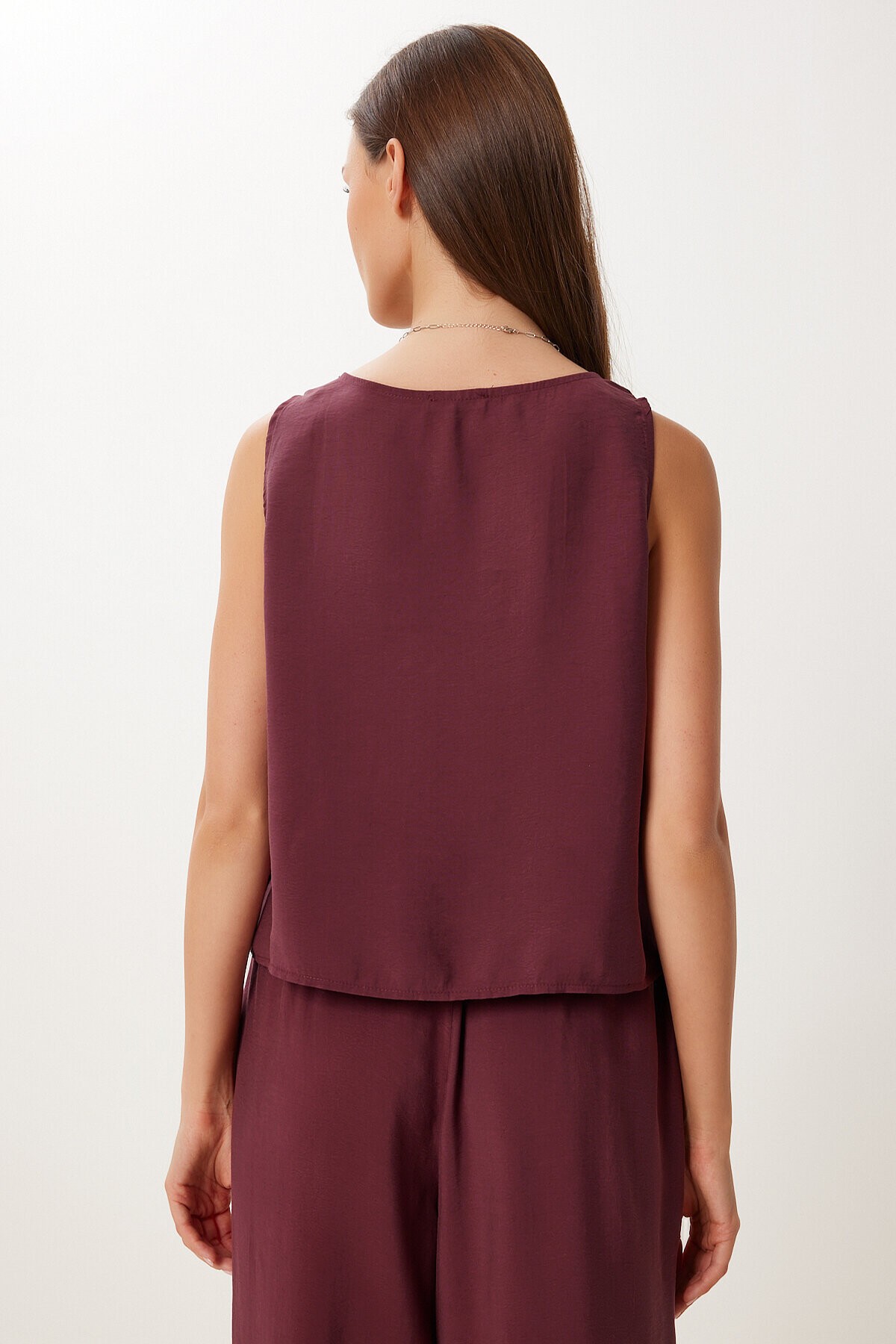Kolsuz Bluz Pantolon Takım BORDO LMC0058