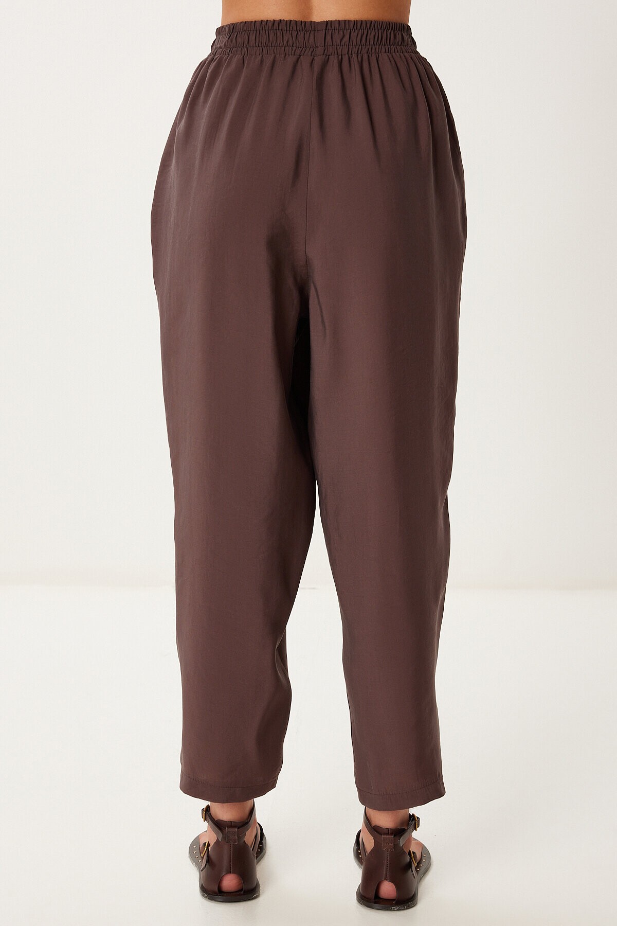 Kolsuz Bluz Pantolon Takım KAHVERENGİ LMC0058