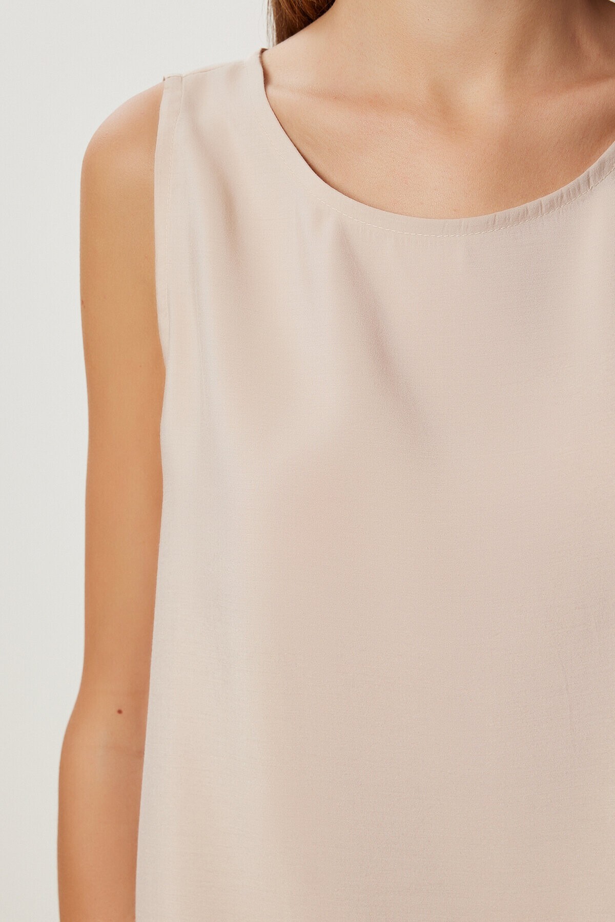 Kolsuz Bluz Pantolon Takım KOYU KREM LMC0058