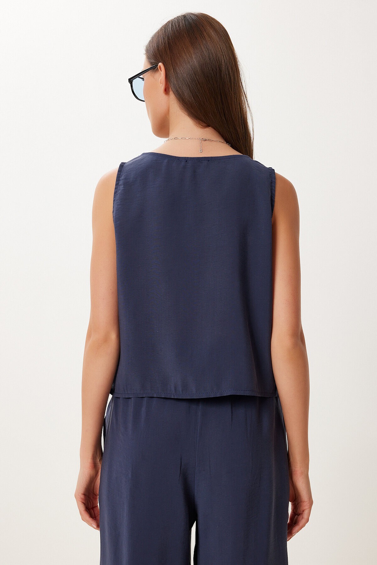 Kolsuz Bluz Pantolon Takım LACİVERT LMC0058