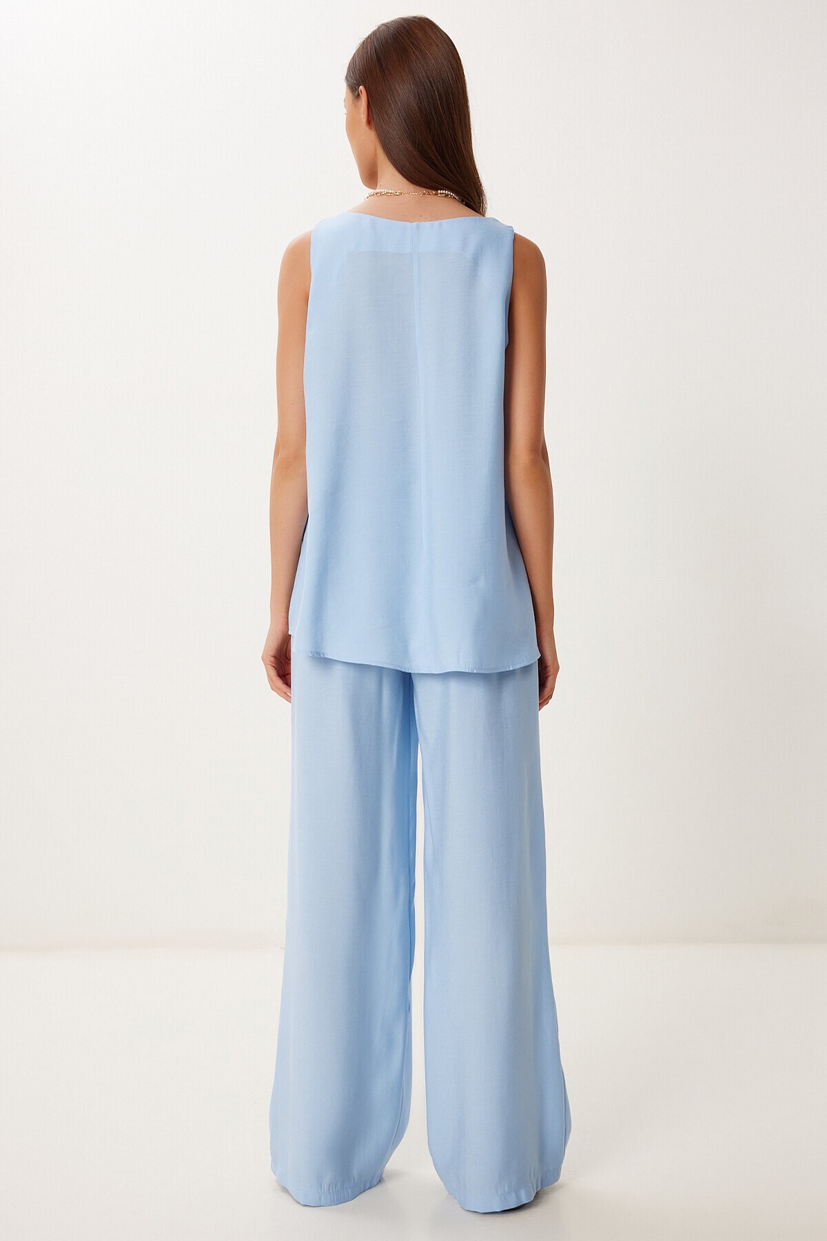 Modal Bluz Pantolon Takım GÖK MAVİ LMC0059