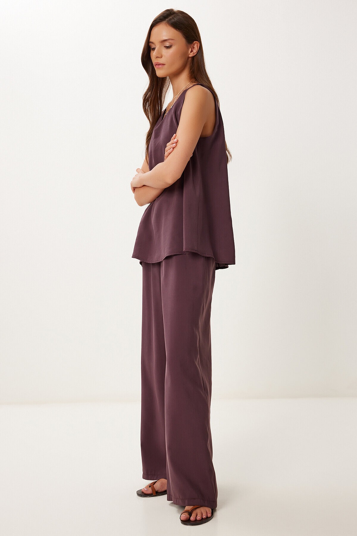Modal Bluz Pantolon Takım MÜRDÜM LMC0059