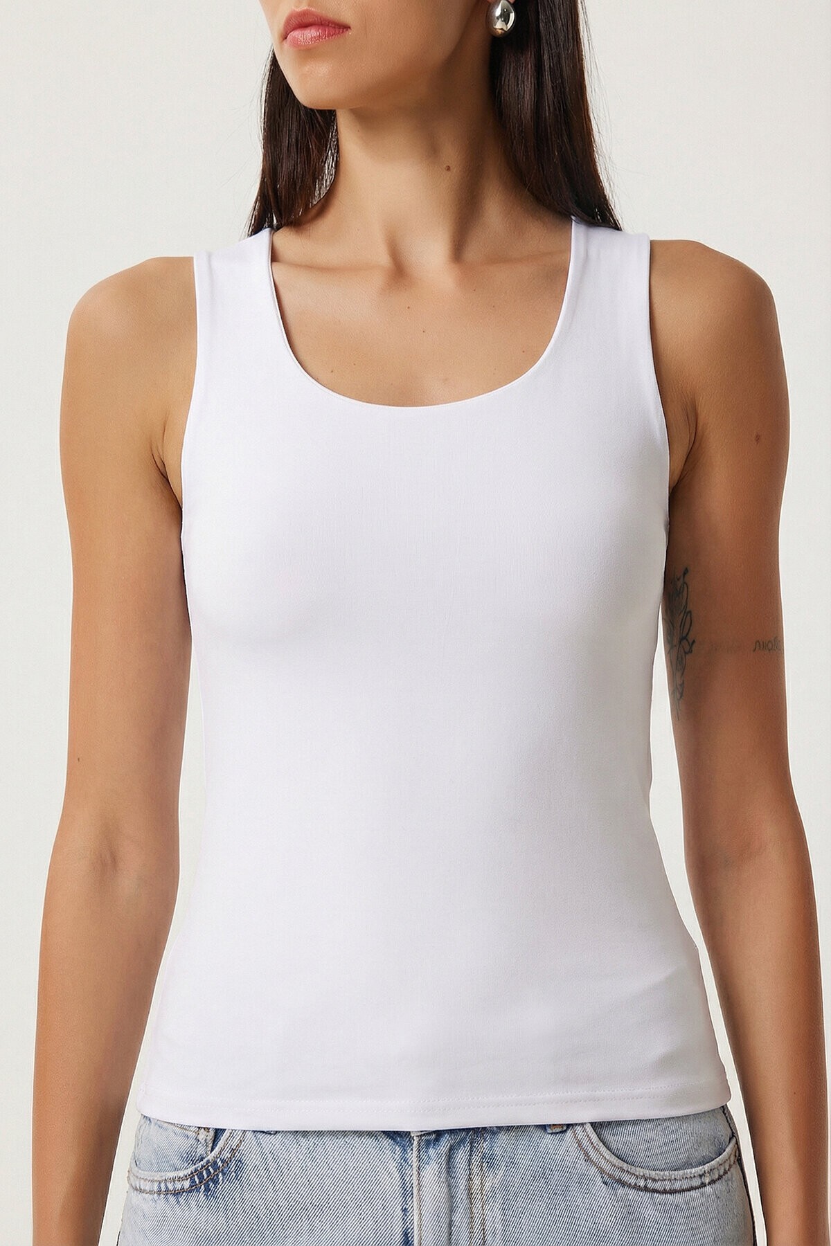 2’li Paket Basic Örme Bluz SİYAH BEYAZ LRN0011