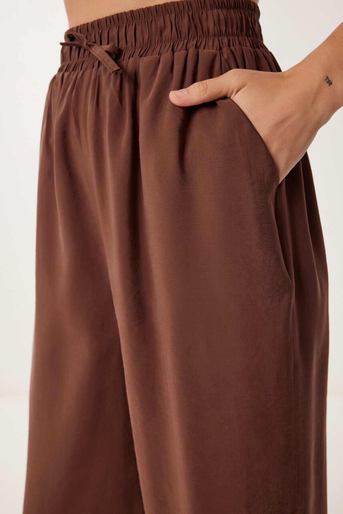 Askılı Modal Bluz Pantolon Takım KAHVERENGİ LRV0108