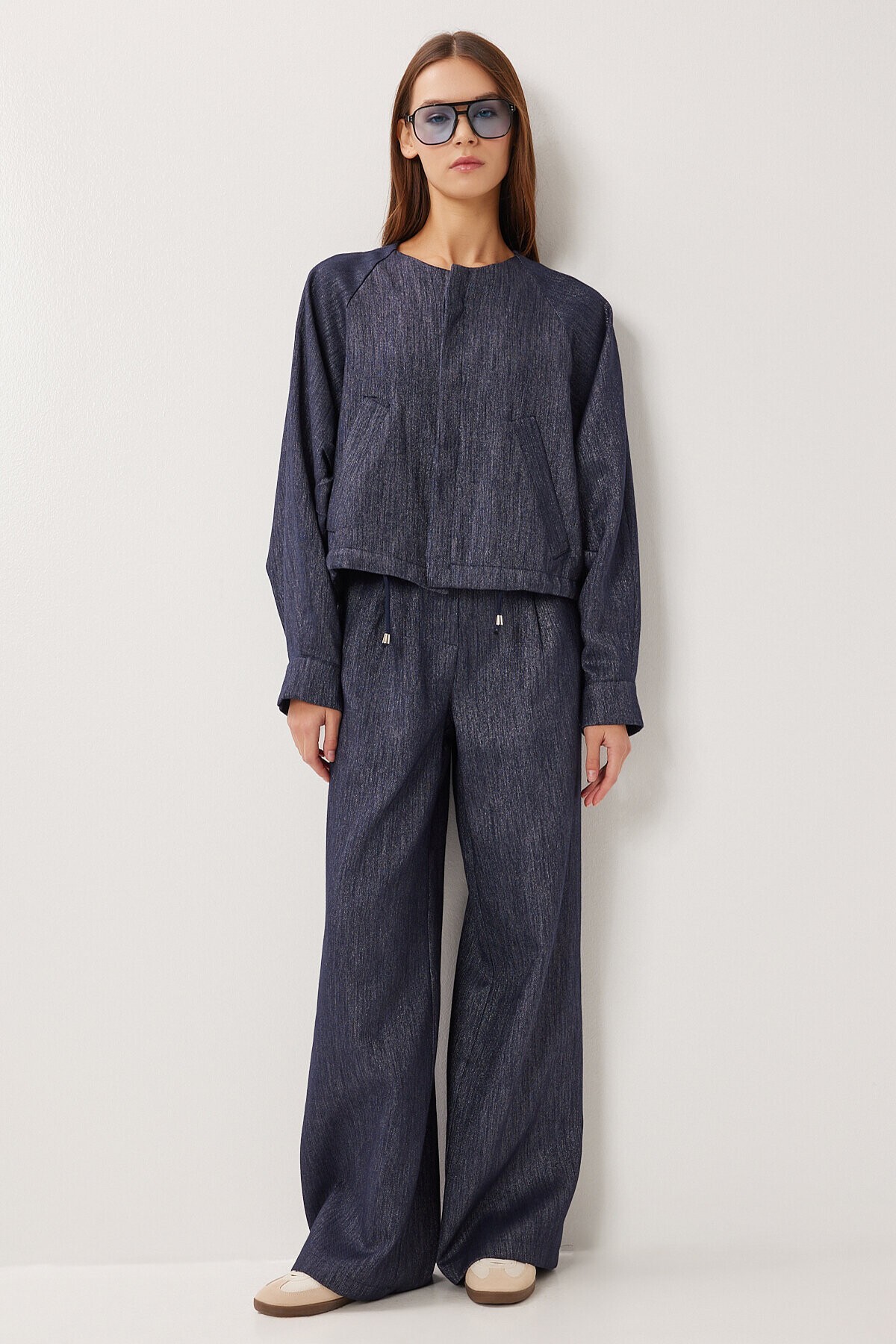 Denim Ceket Pantolon Takım LACİVERT LRG0058
