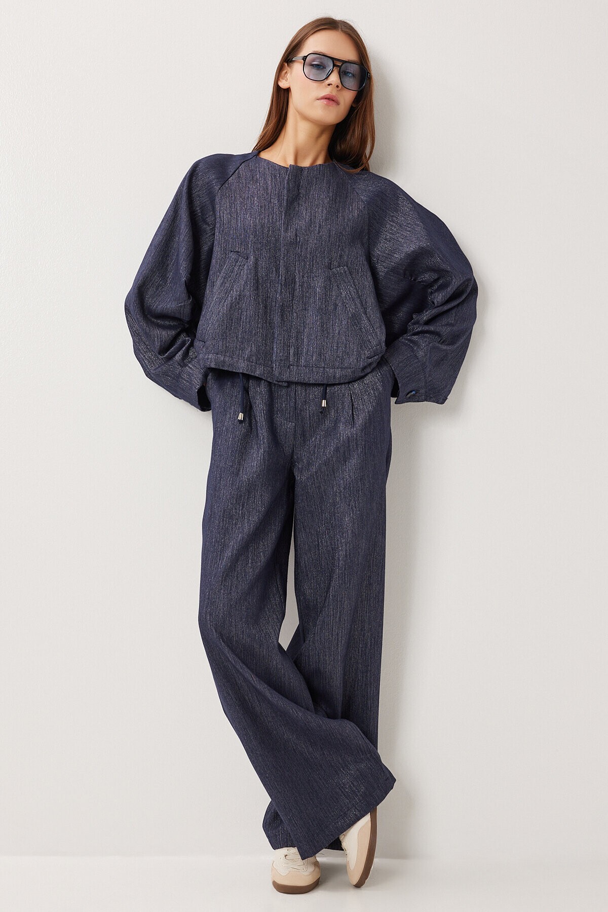 Denim Ceket Pantolon Takım LACİVERT LRG0058