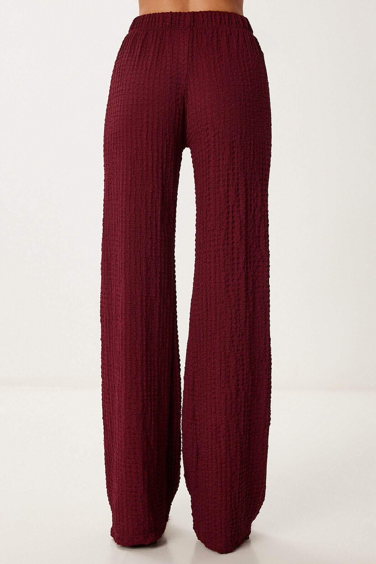 Dokulu Bluz Pantolon Takım BORDO LZV0014