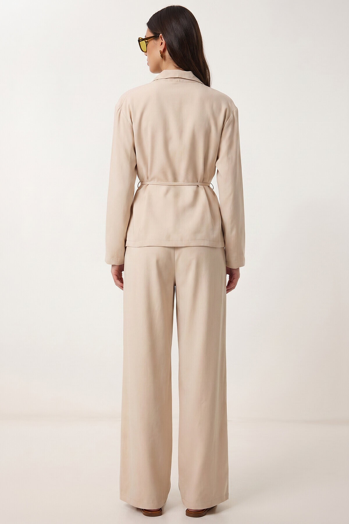 Gold Aksesuarlı Tencel Alt-Üst Takım TAŞ LYY0144