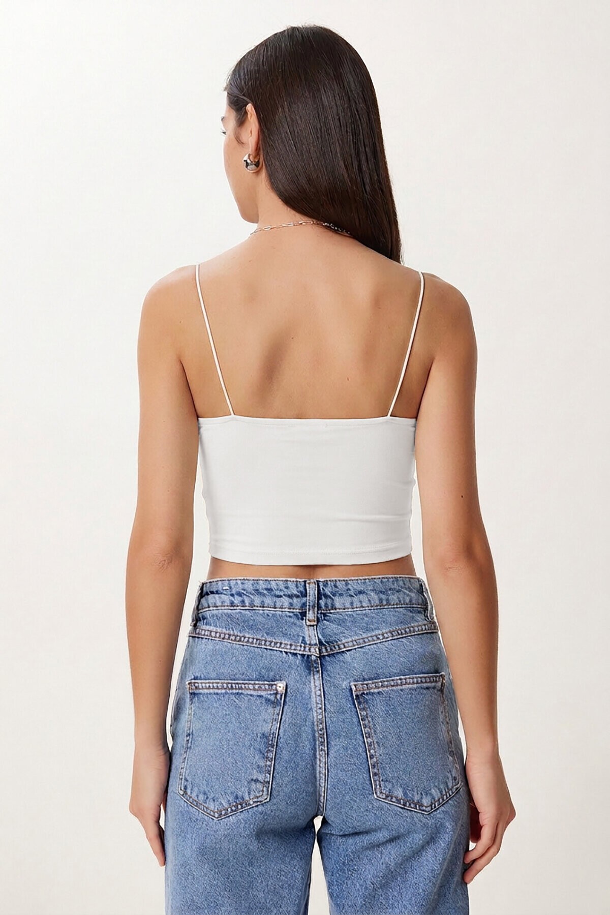 İp Askılı 2li Paket Örme Büstiyer BEYAZ KAHVERENGİ LDI0001