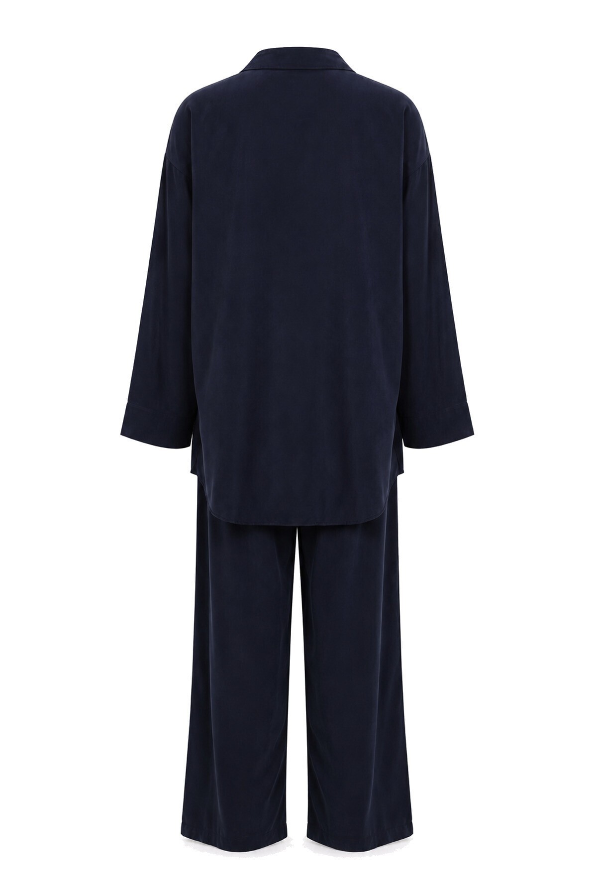 3’lü Gömlek Bluz Pantolon Gabardin Takım LACİVERT LBY0071
