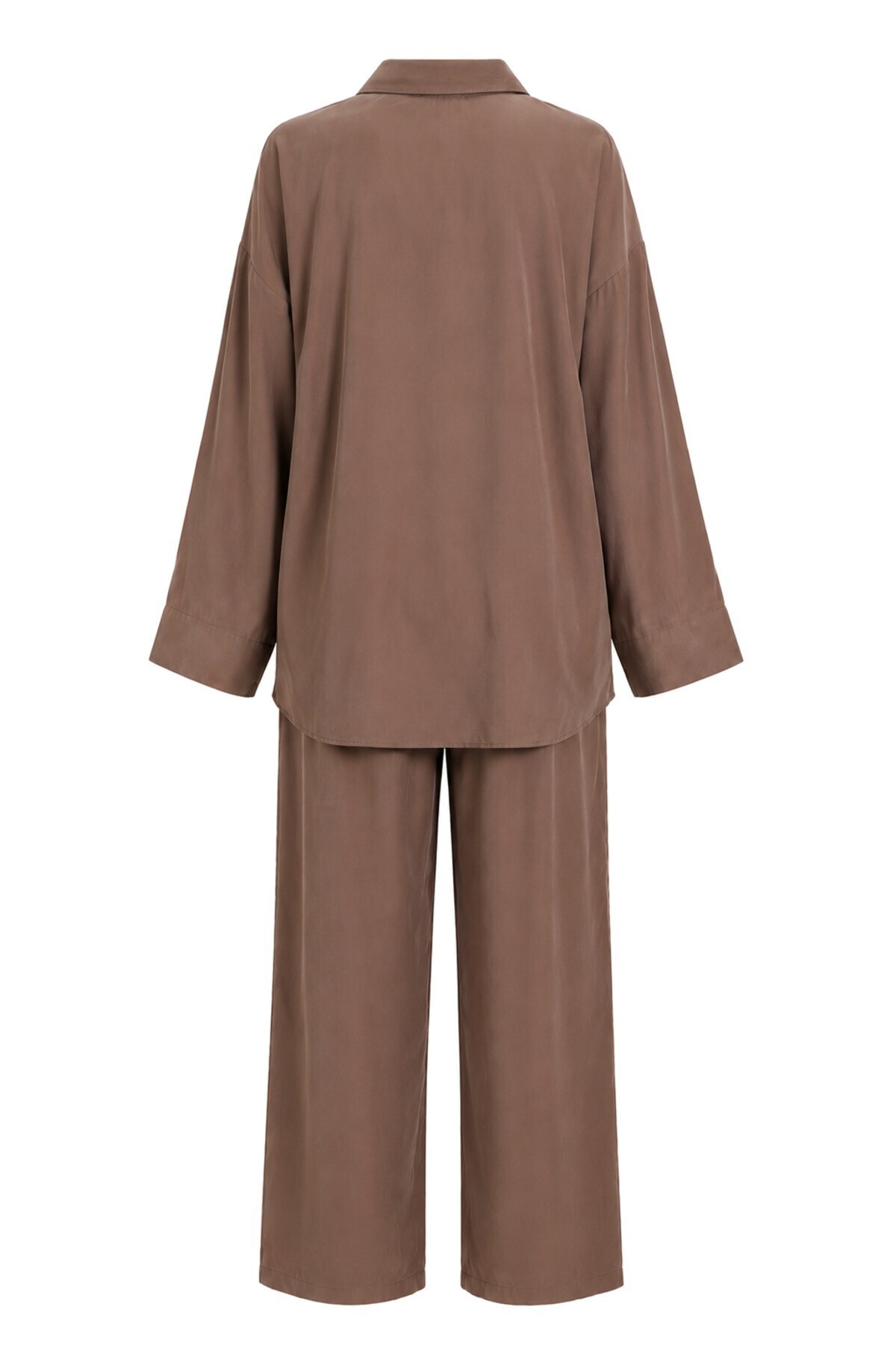 3’lü Gömlek Bluz Pantolon Gabardin Takım VİZON LBY0071